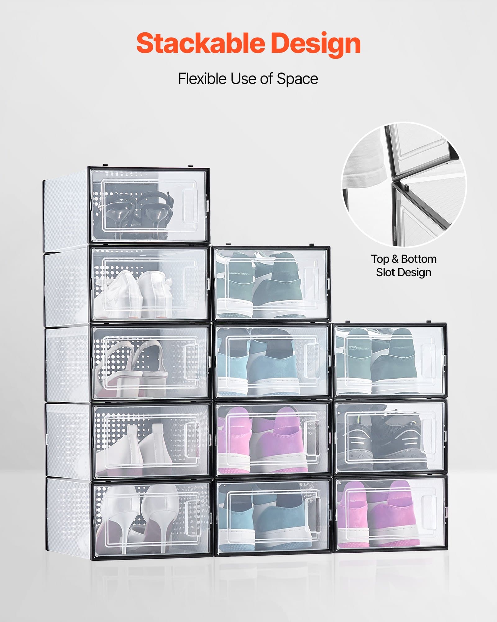 Transform Your Space with 12 Stackable Shoe Storage Boxes - image 2