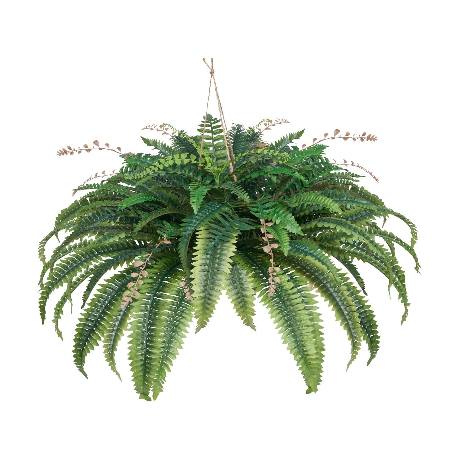 Effortless Greenery: Large, Lifelike Hanging Boston Fern