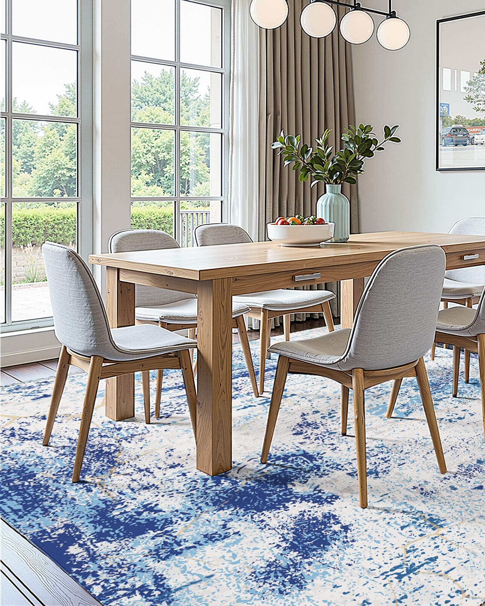 Effortless Style & Comfort: Your Washable 5x7 Blue Rug - image 5