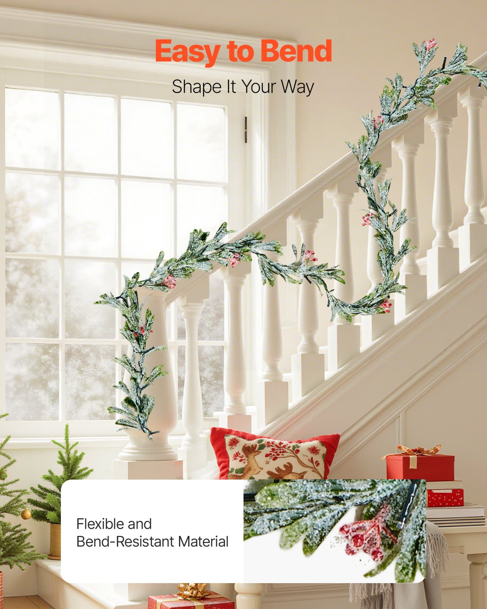 Transform Your Mantel with this Pre-Lit Christmas Garland - image 3