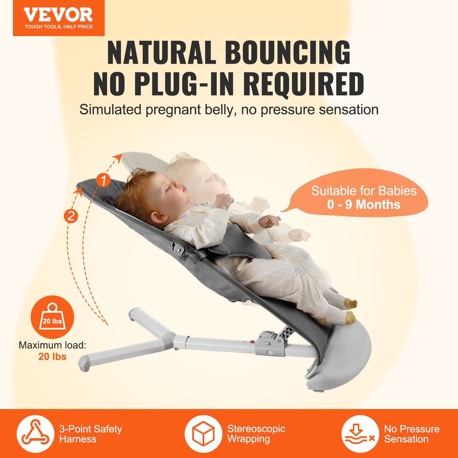 Effortless Soothing with a Portable, Folding Baby Bouncer - image 4