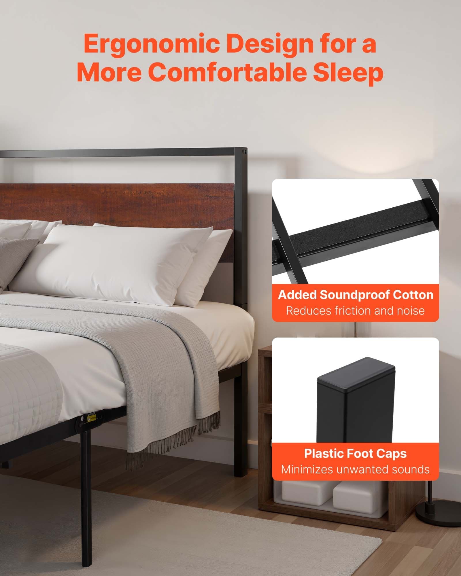 Effortless Sleep on a Noise-Free Queen Size Platform Bed - image 4