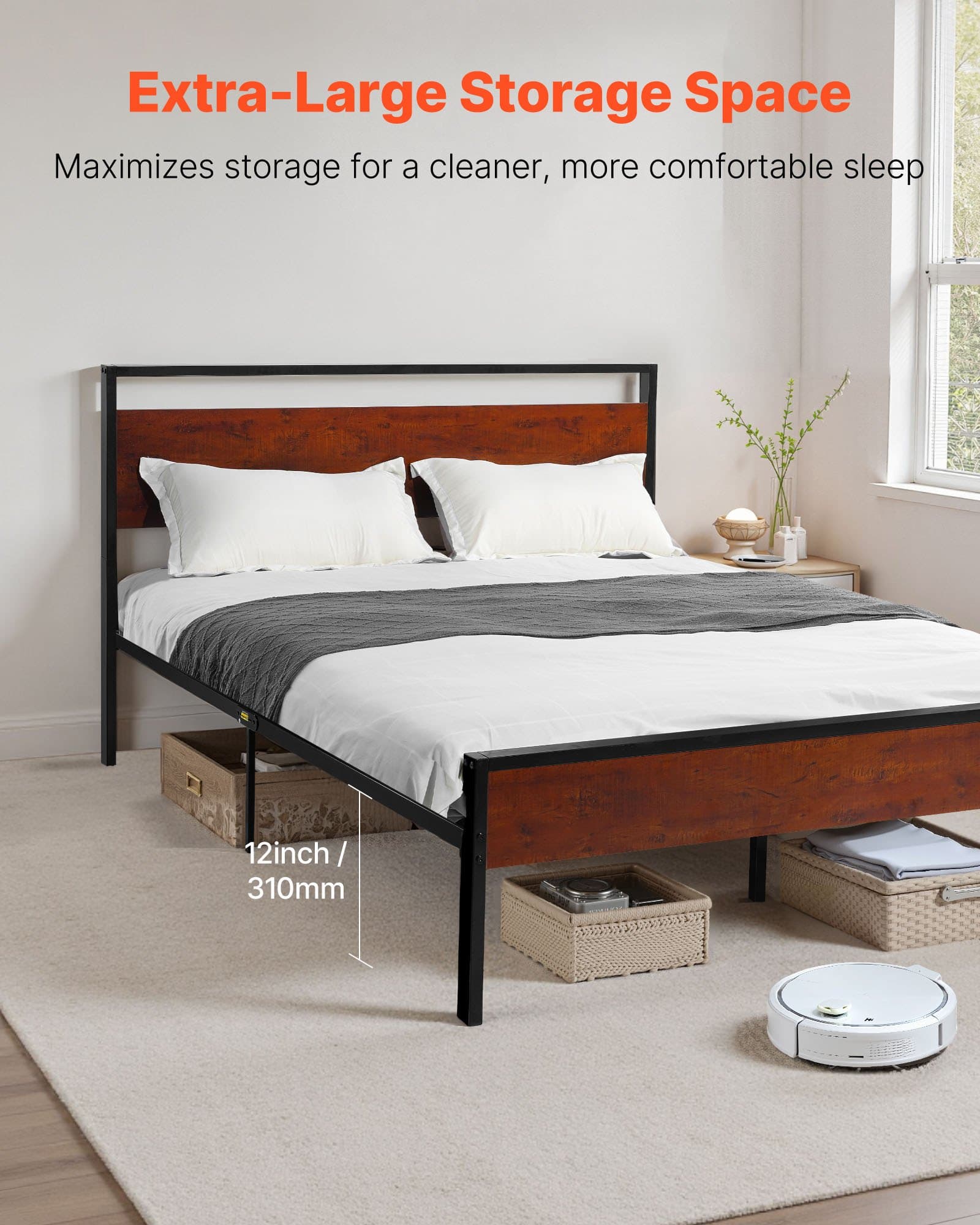 Effortless Sleep on a Noise-Free Queen Size Platform Bed - image 1