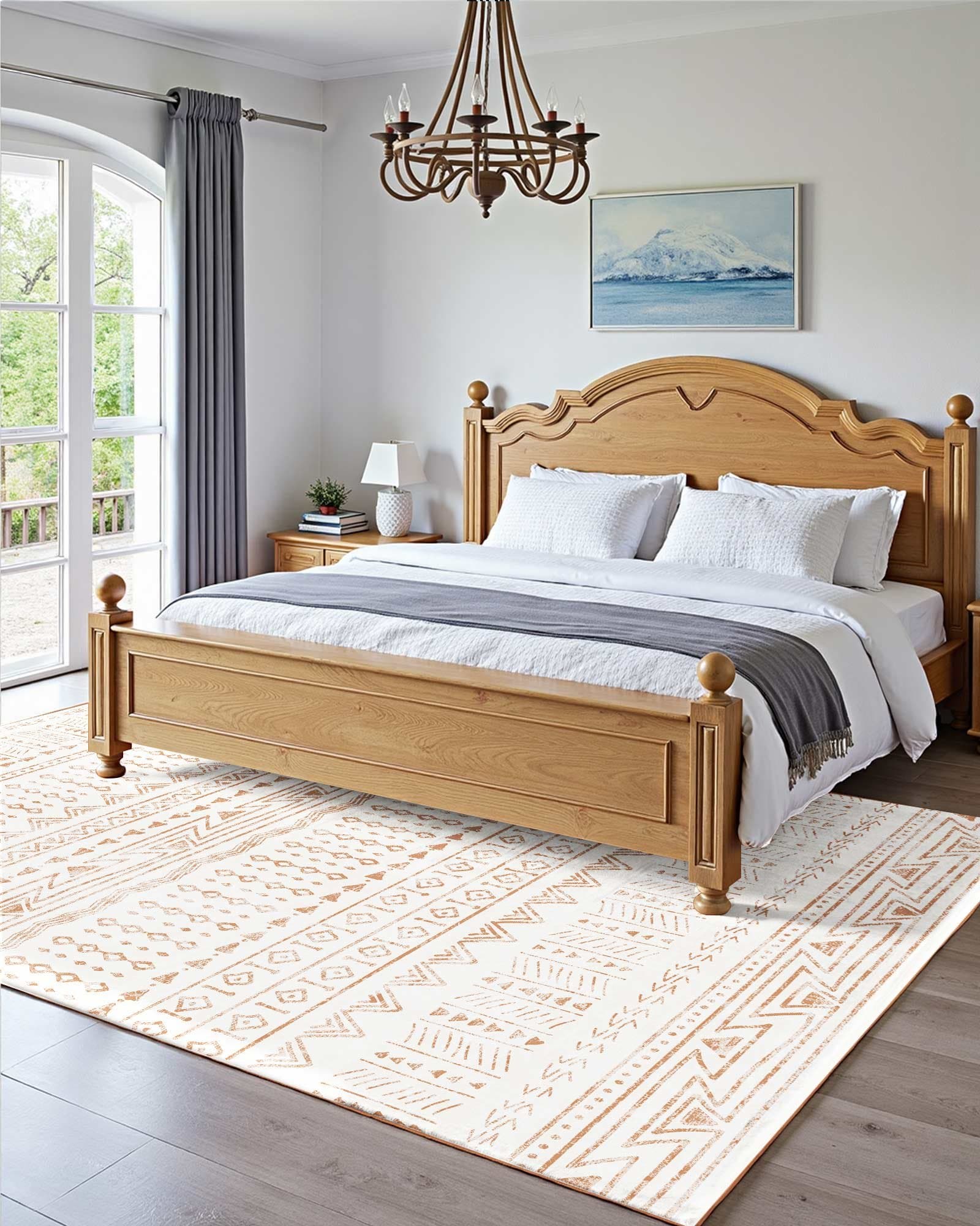 Effortless Comfort: Premium Washable 5x7 Beige Area Rug - image 4