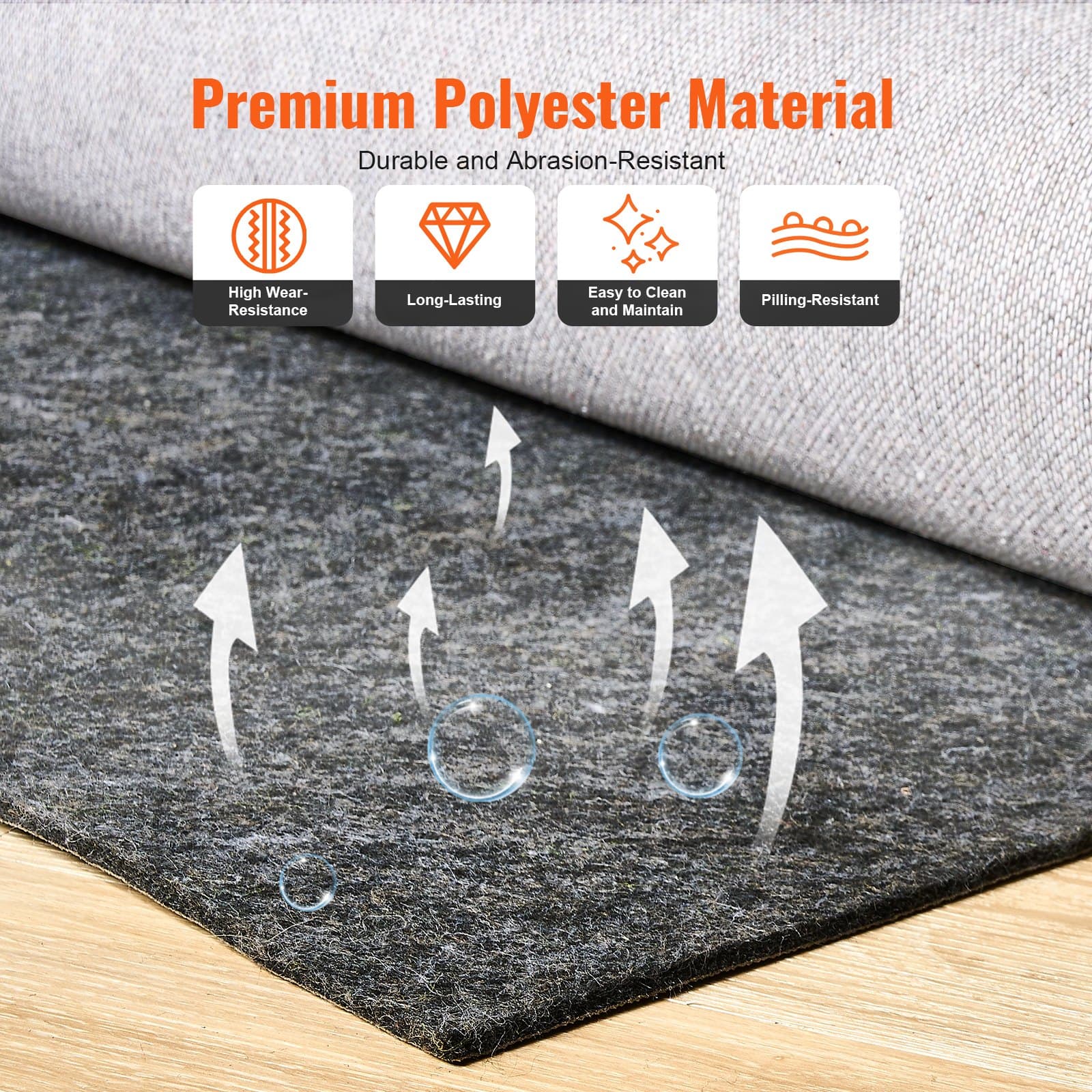 Transform Your Rug with Premium 1/4" Felt Cushioning - image 5