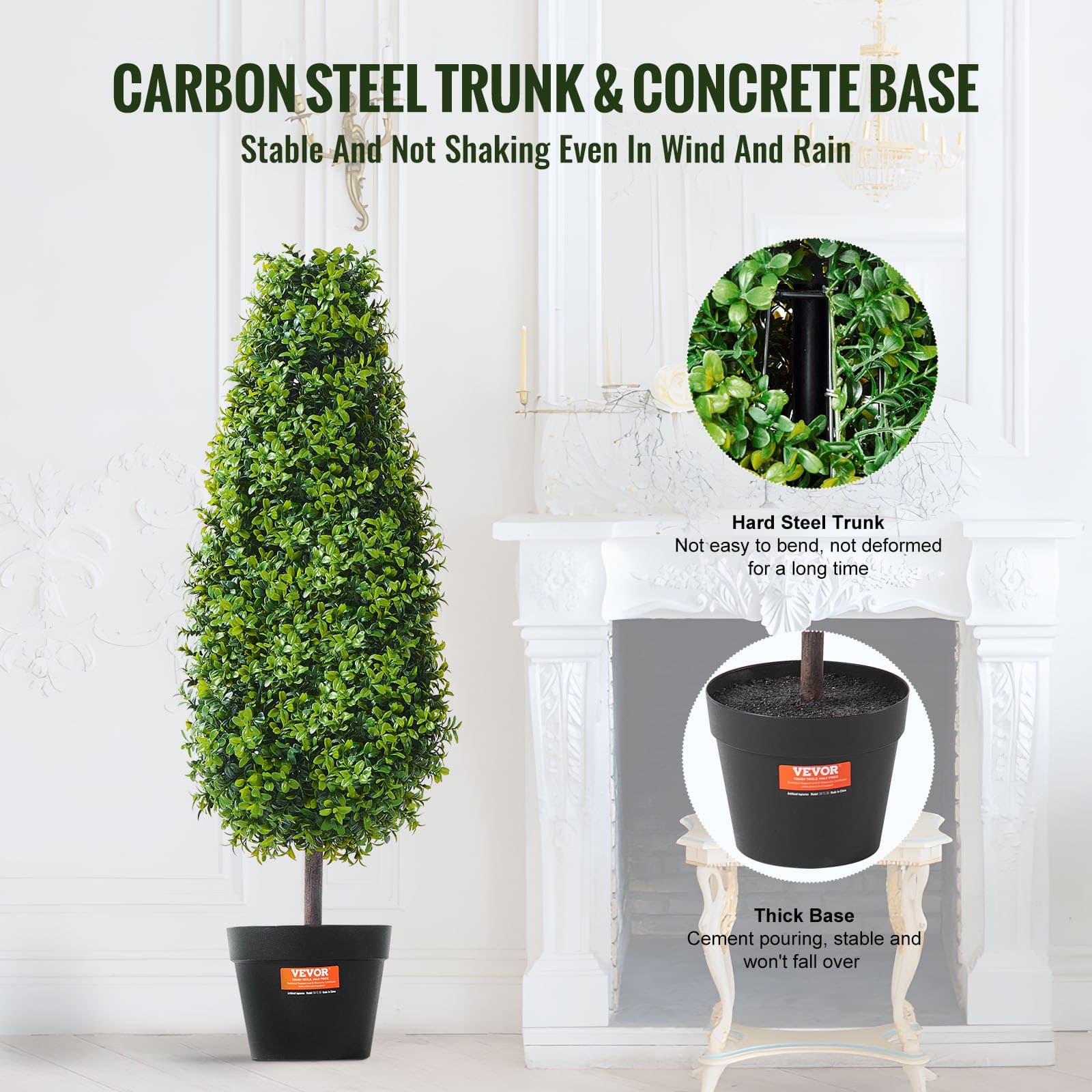 Effortless Year-Round Greenery: Set of Two Topiary Trees - image 1