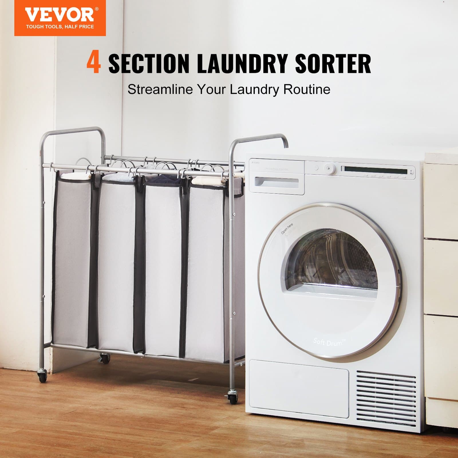 Effortlessly Sort & Transport Your Laundry with 4 Sections - image 2