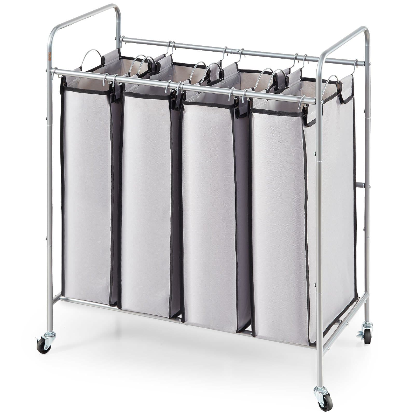 Effortlessly Sort & Transport Your Laundry with 4 Sections