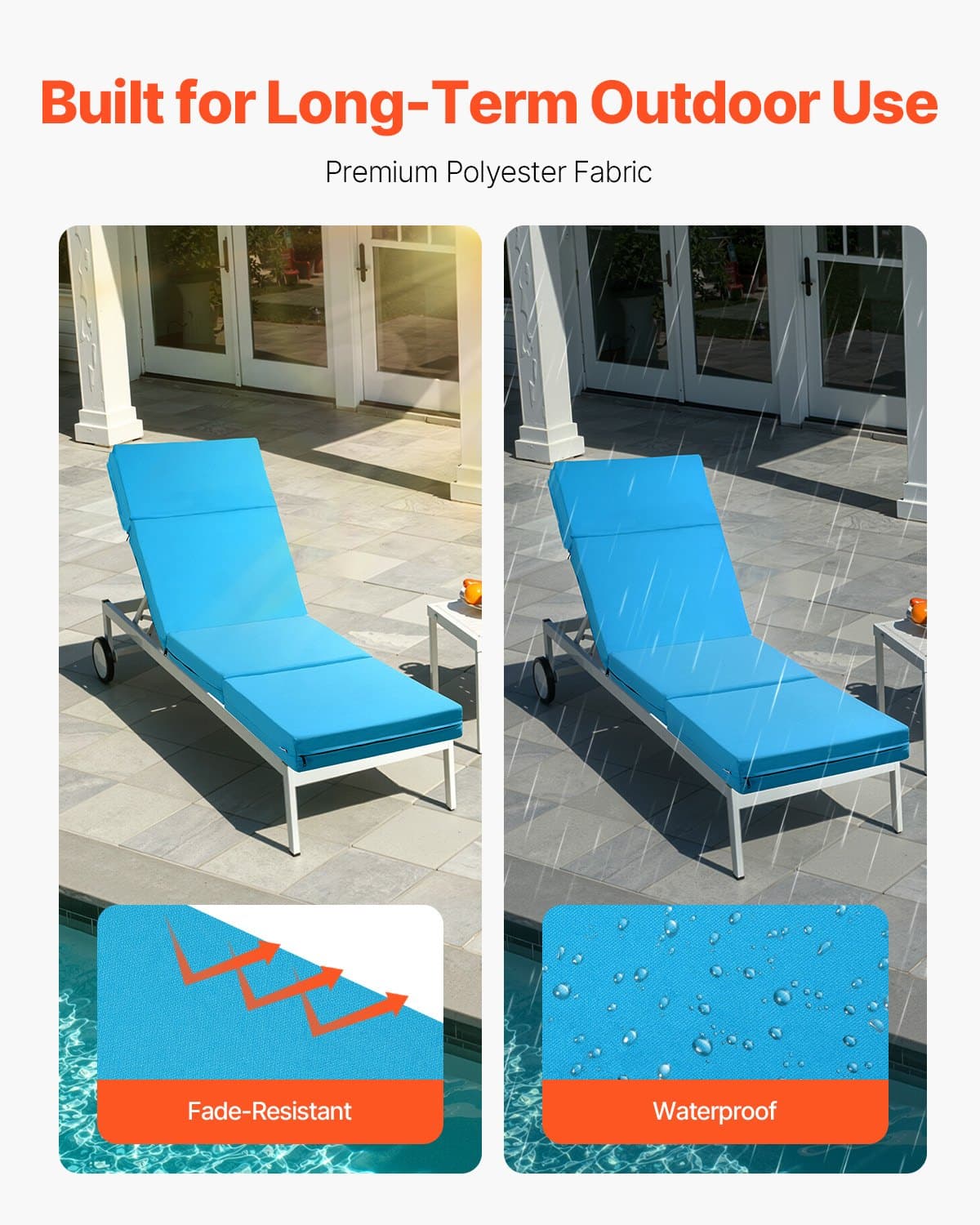 Transform Your Lounger with 4-Inch Thick Waterproof Cushions - image 1