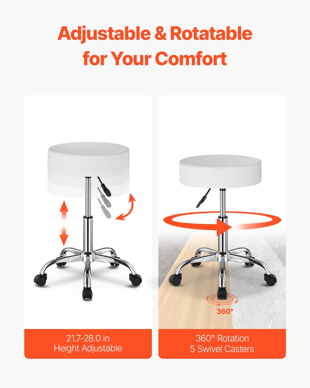 Professional Rolling Stool with 450lbs Weight Capacity - image 1