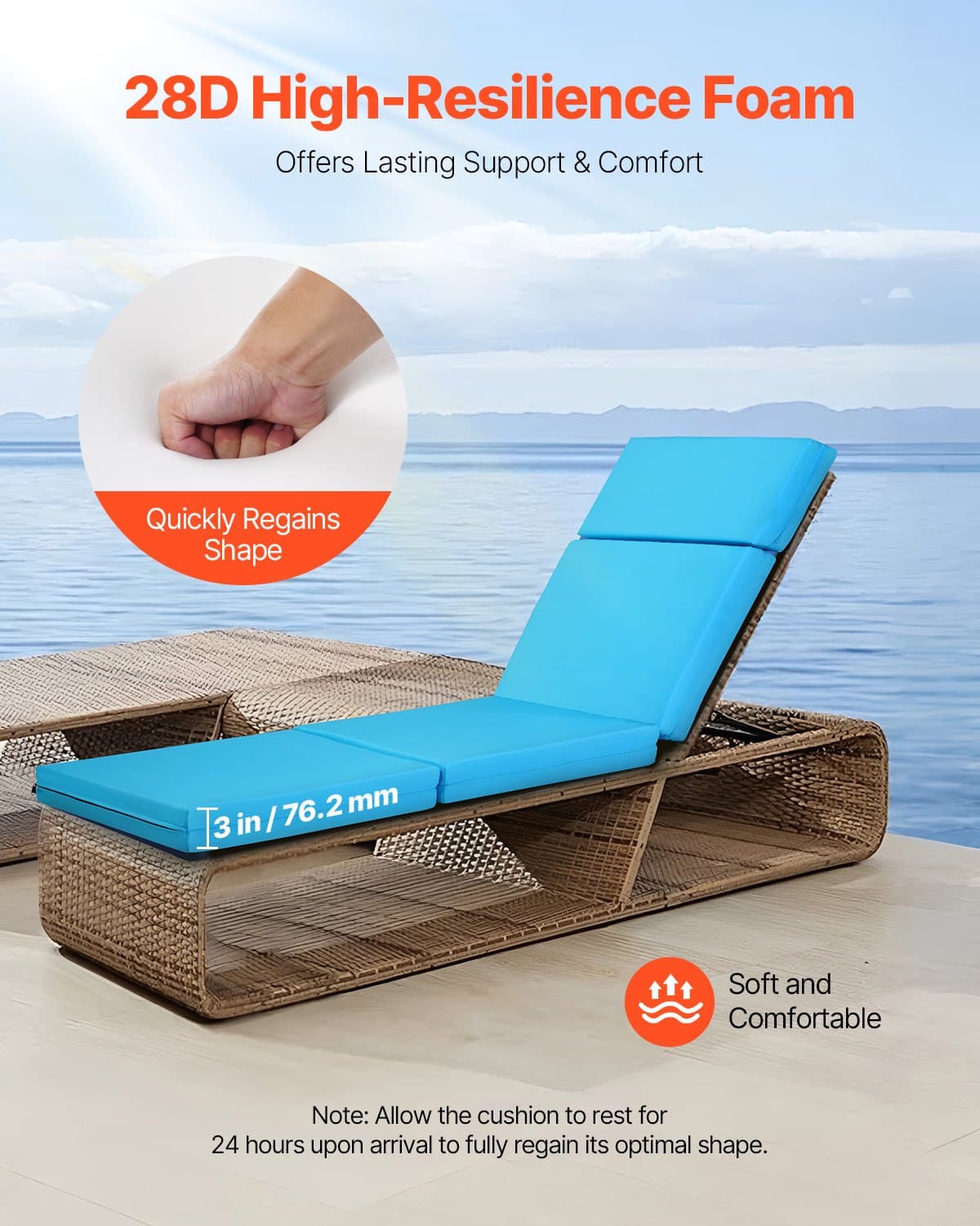 Transform Your Lounger with 4-Inch Thick Waterproof Cushions - image 5