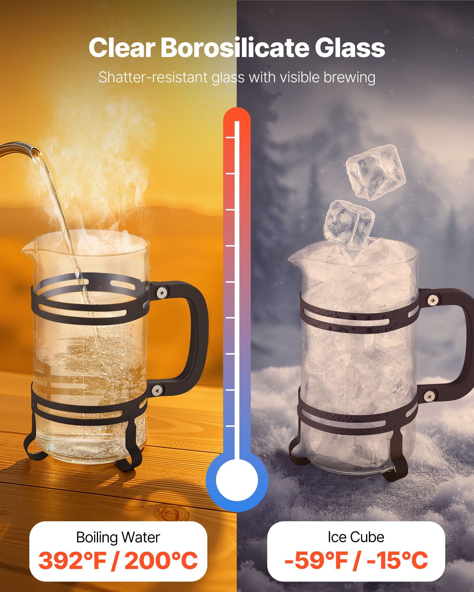Premium 1L Glass French Press for Effortless Brewing - image 2