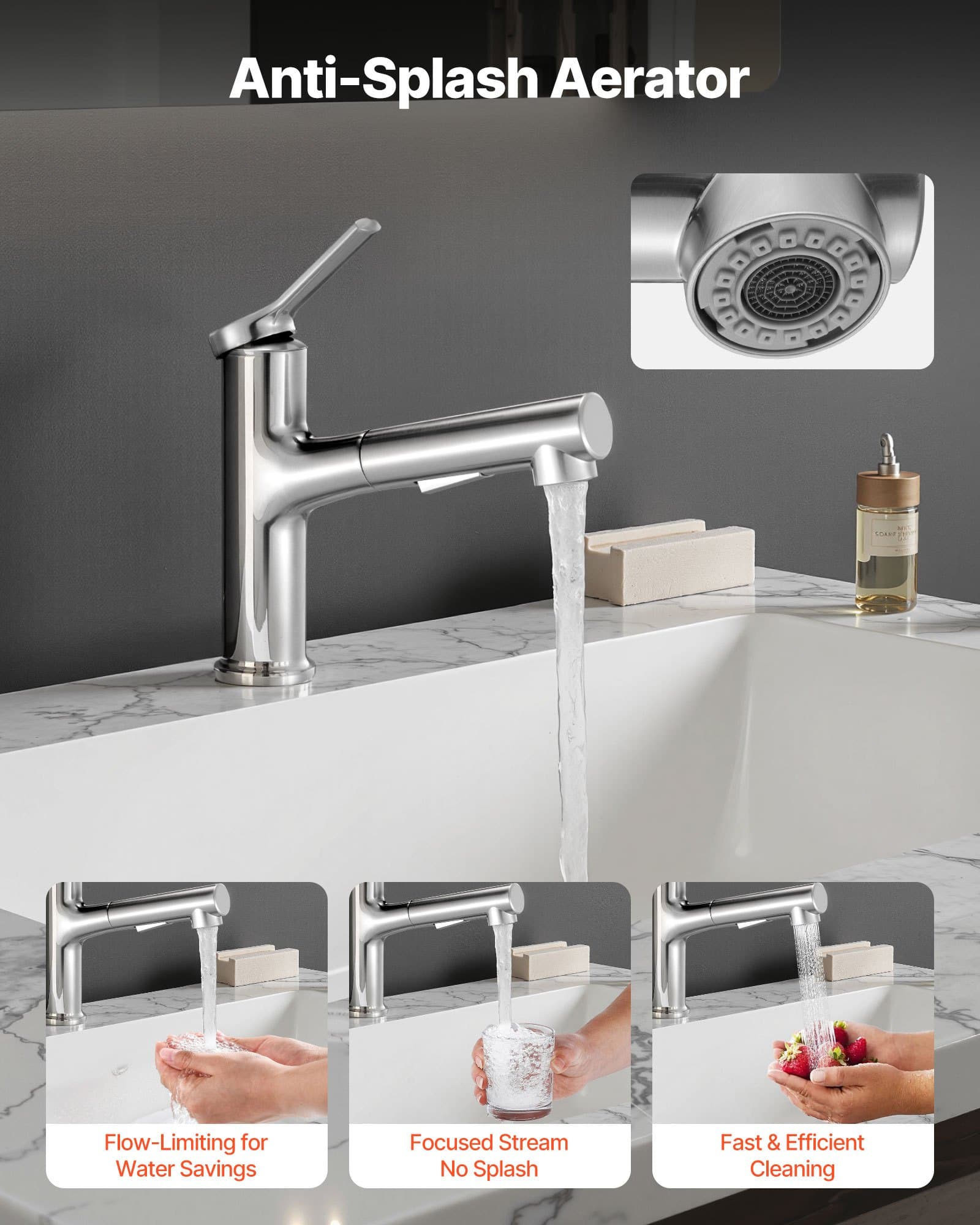 Effortless Cleaning with a Pull-Out Kitchen & Bathroom Tap - image 4