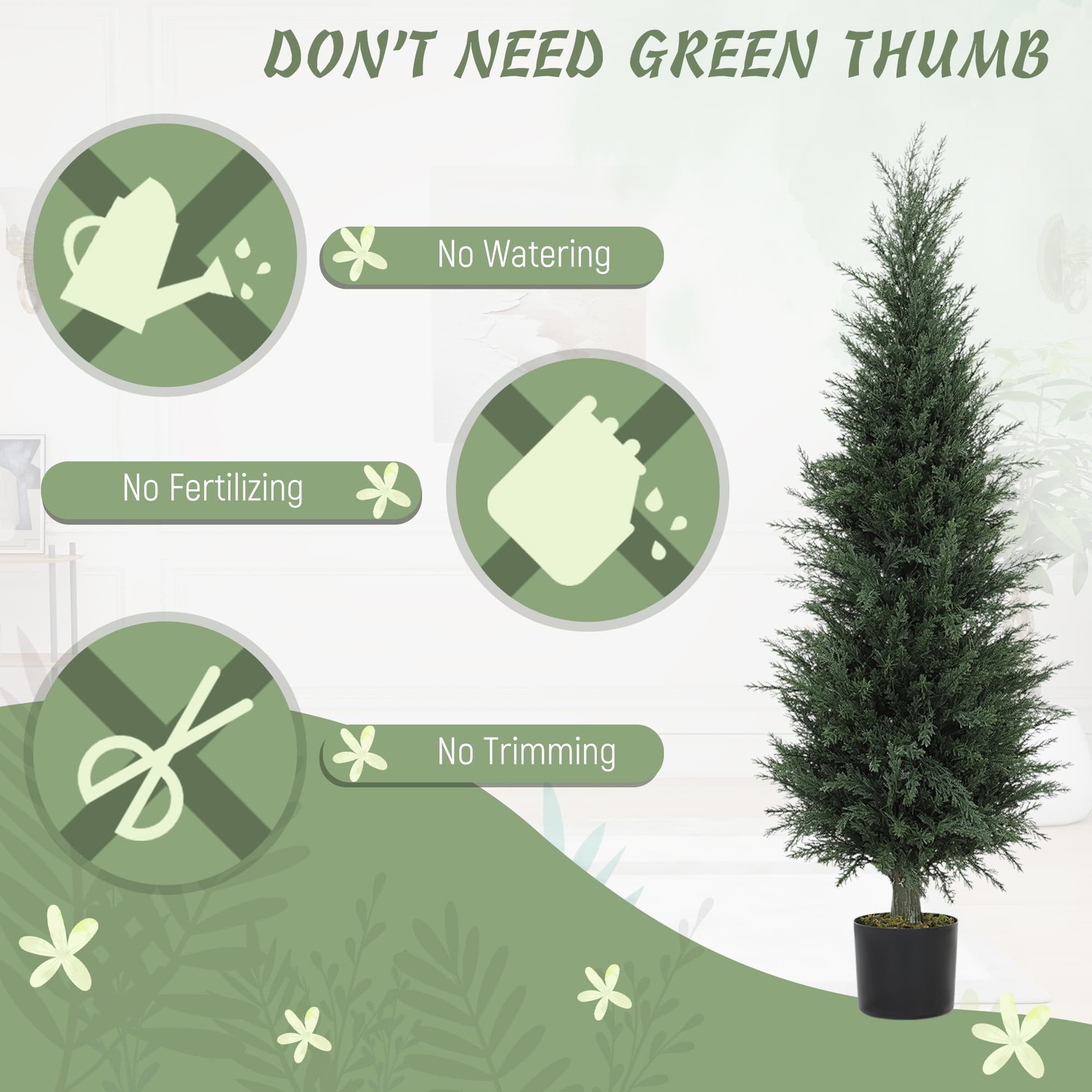Transform Your Space with Twin 120cm Artificial Cypress Trees - image 4