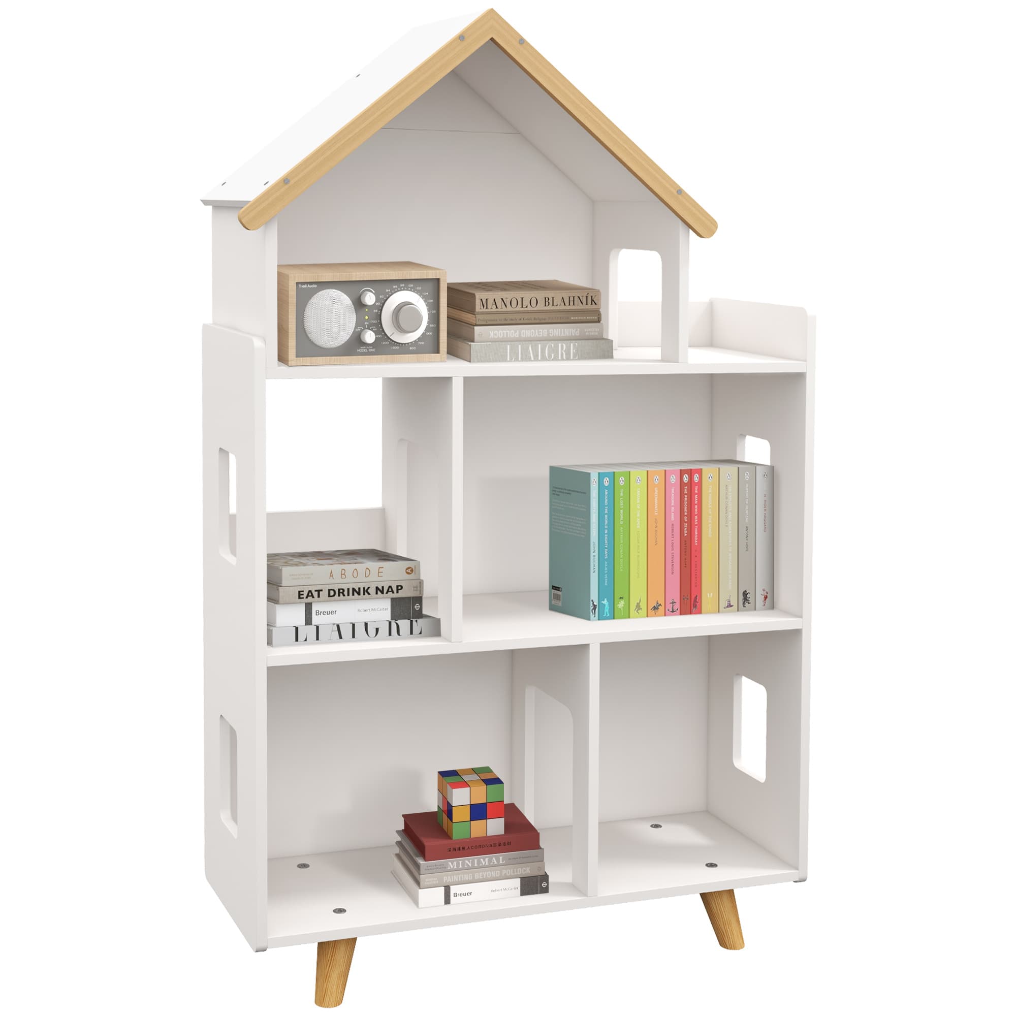 Transform Their Playroom with the ZONEKIZ 3-Tier Bookcase - White