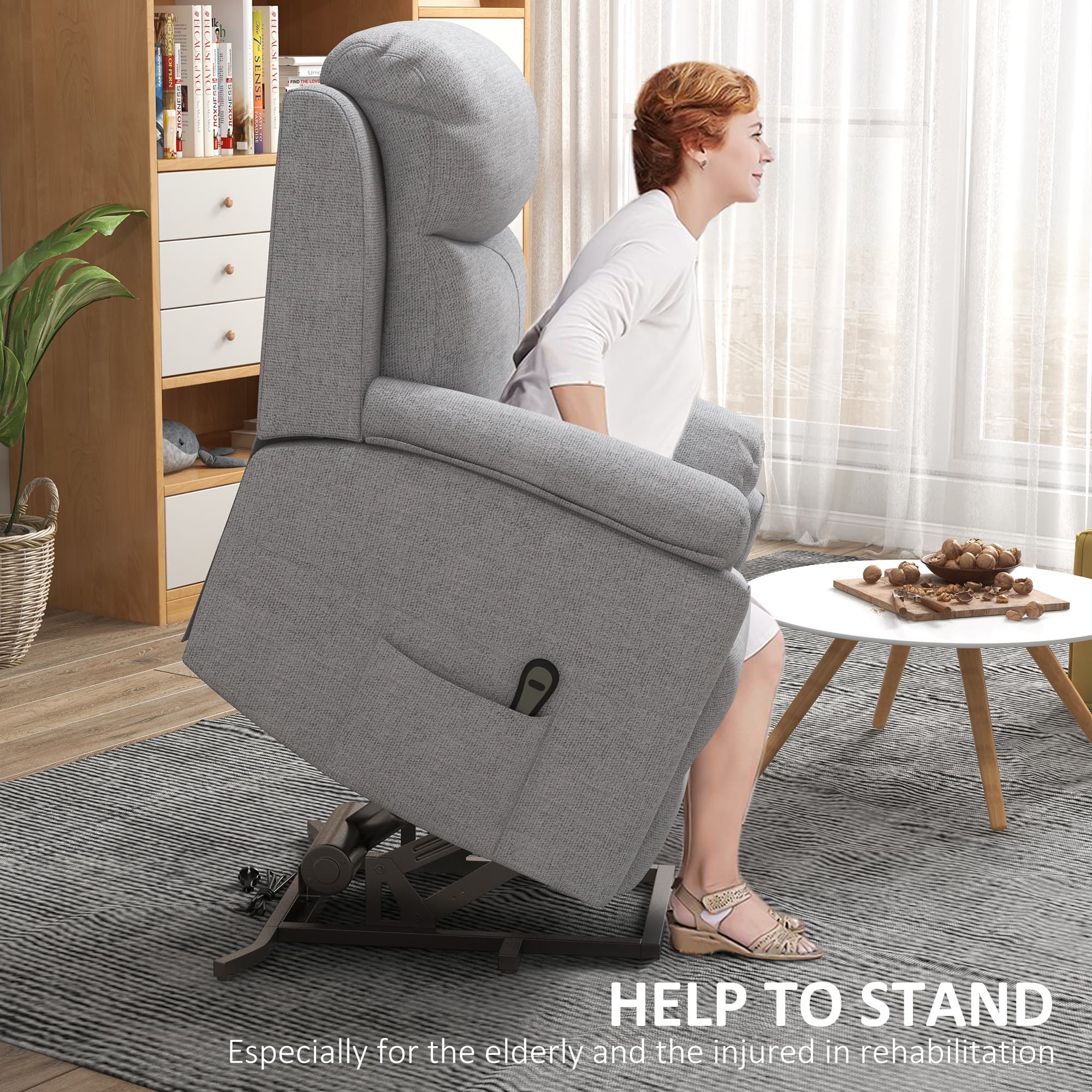 Effortless Mobility: Grey Electric Riser Recliner Chair - image 2
