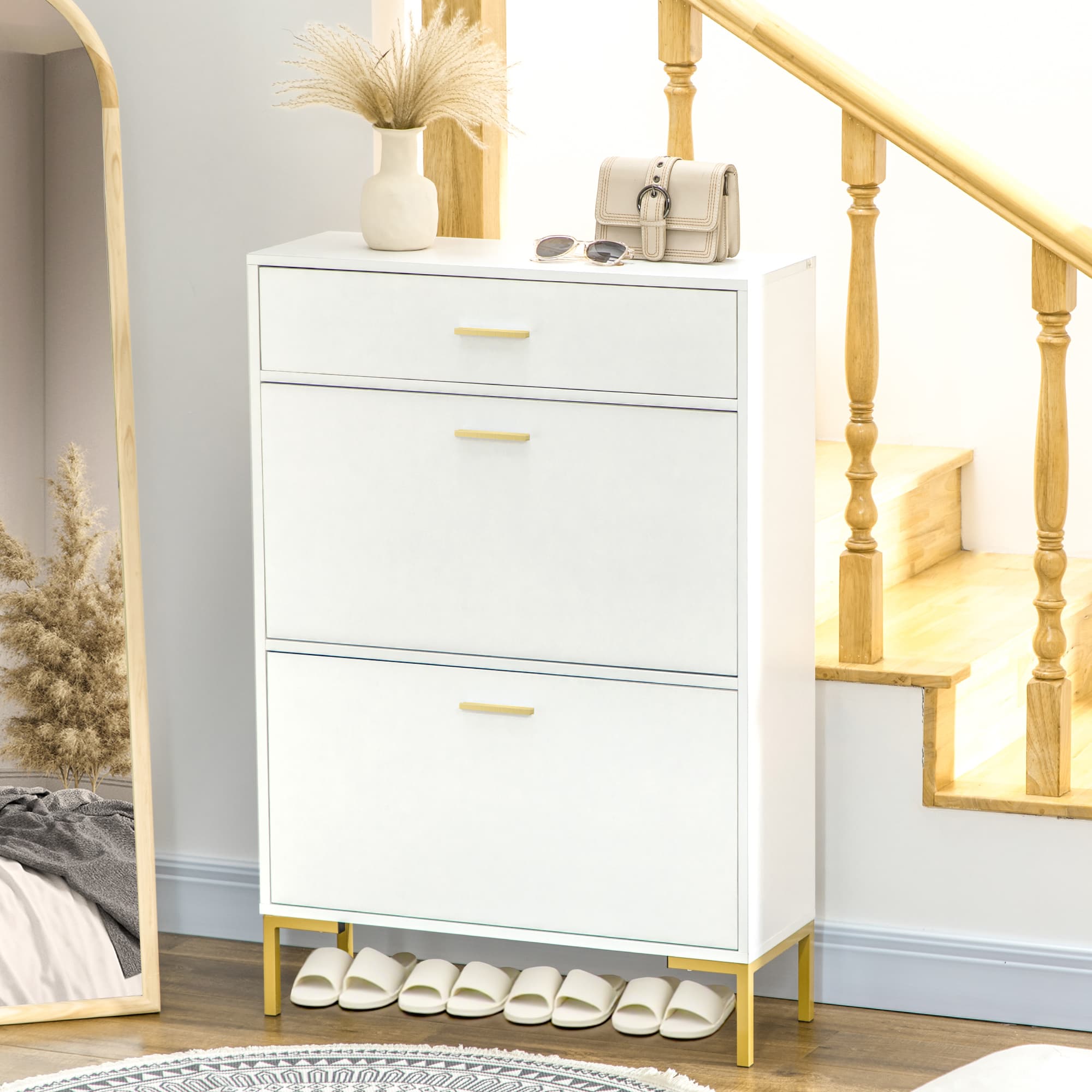 Transform Your Hallway with this Slim White Shoe Cabinet - image 5