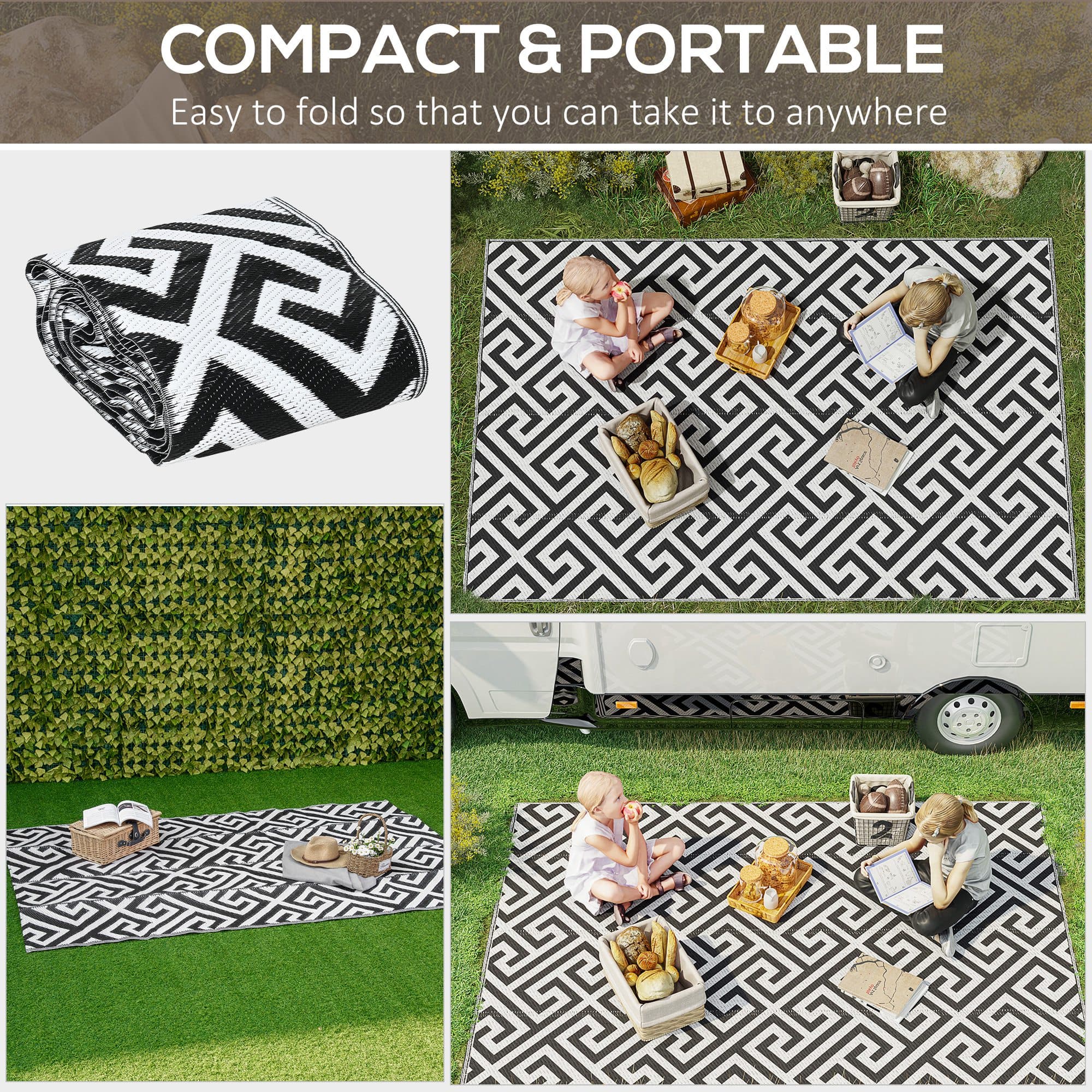 Reversible Outdoor Rug for Patios and Camping - image 2