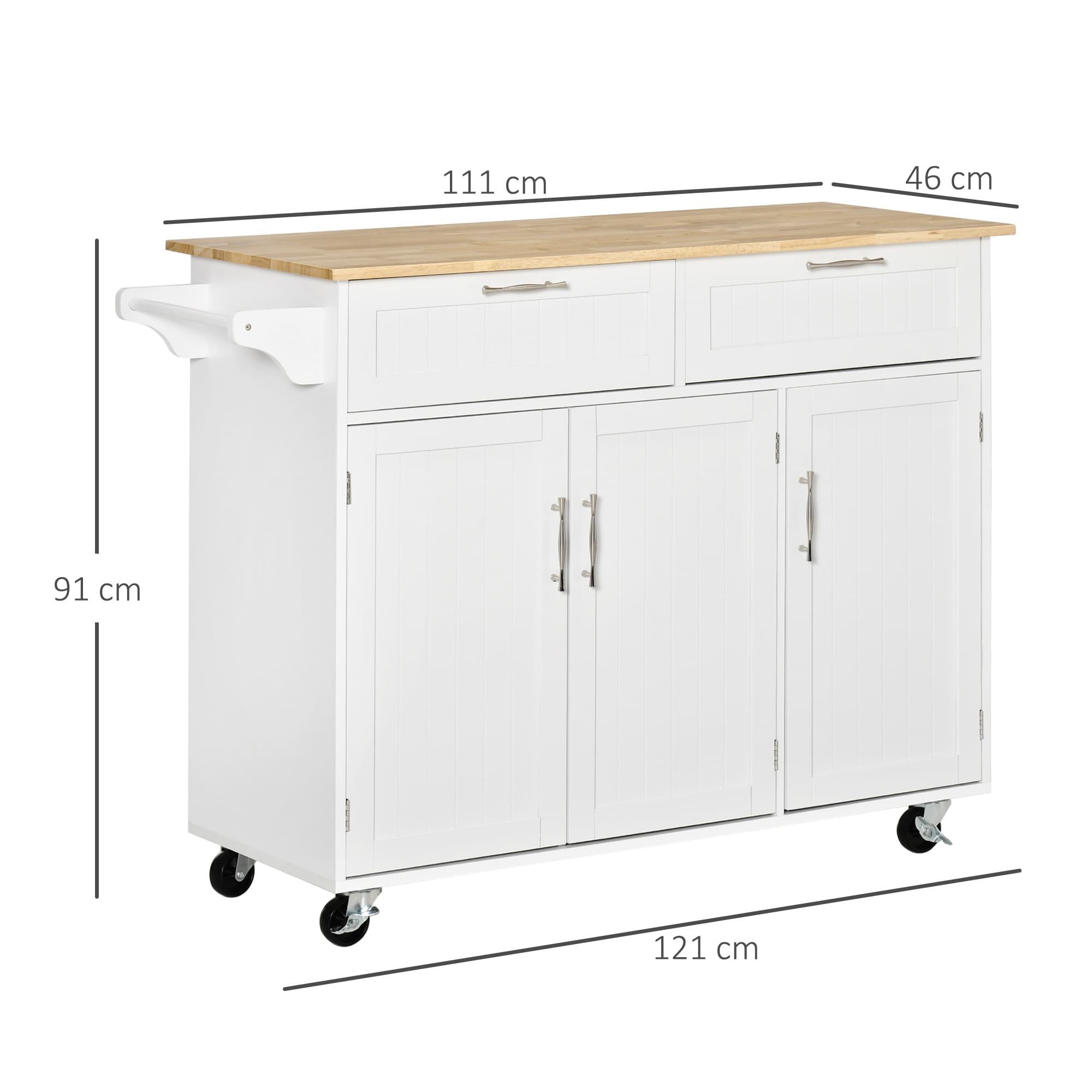 Effortless Storage with Our White Mobile Kitchen Island - image 4