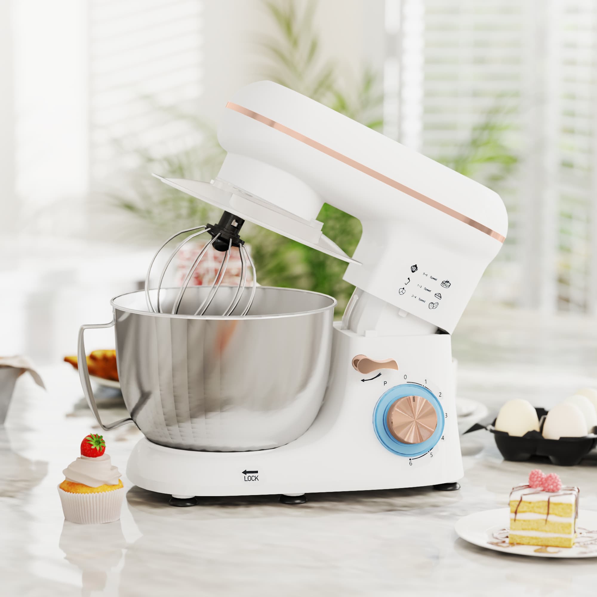 Effortless Baking with the 1300W White Stand Mixer - image 5
