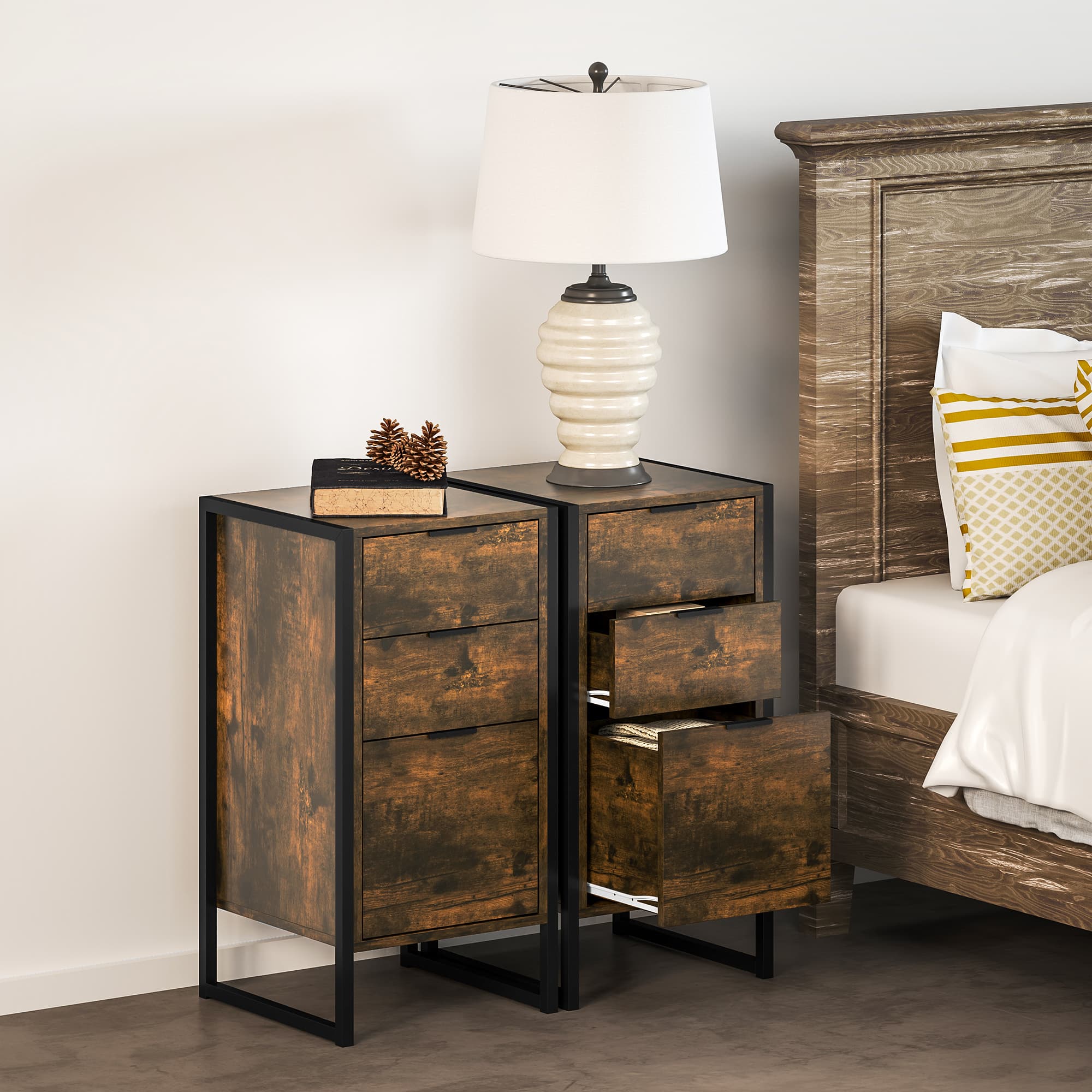 Transform Your Bedroom with this Industrial 3-Drawer Chest - image 4
