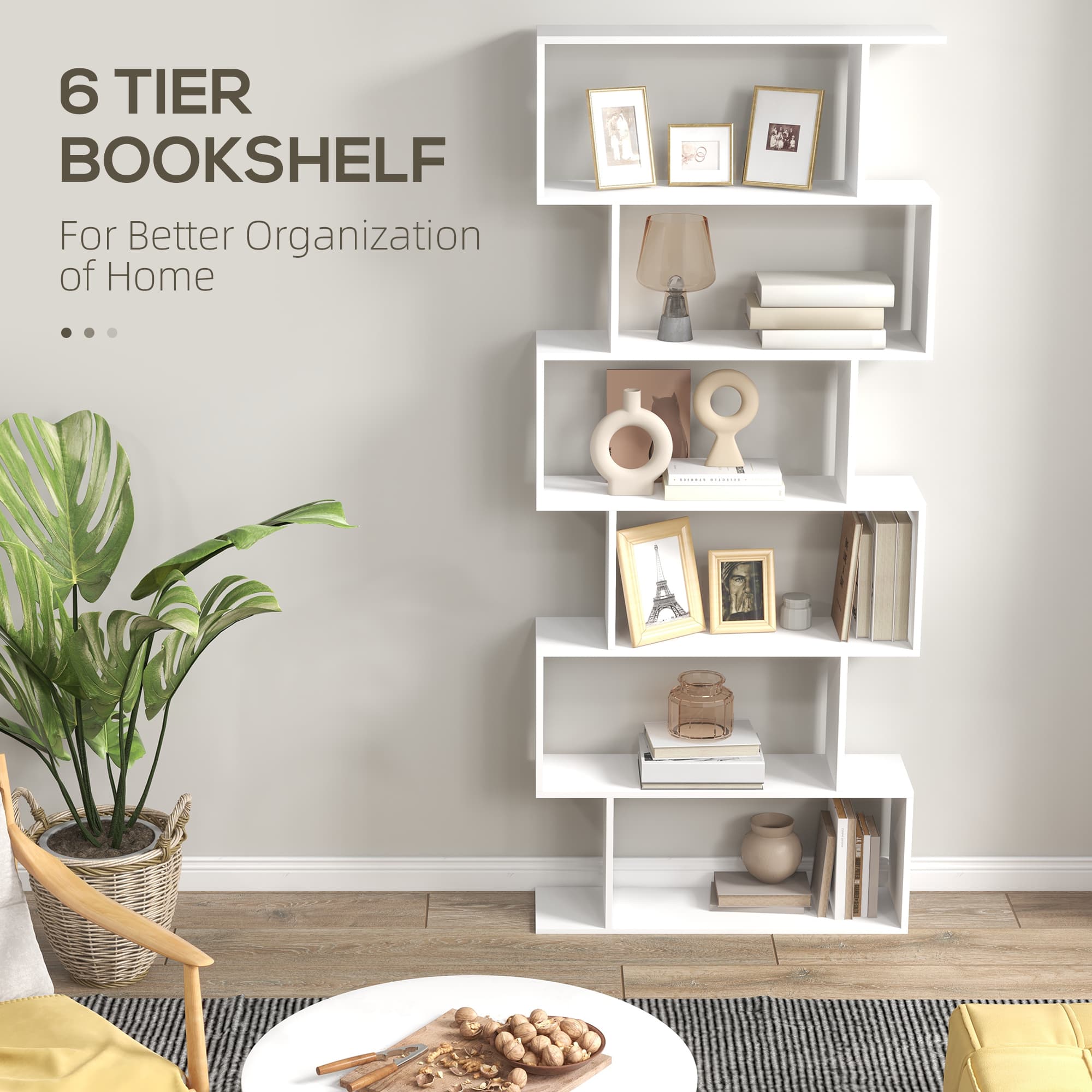 Transform Your Space With This 6-Tier S-Shaped Bookcase - image 5