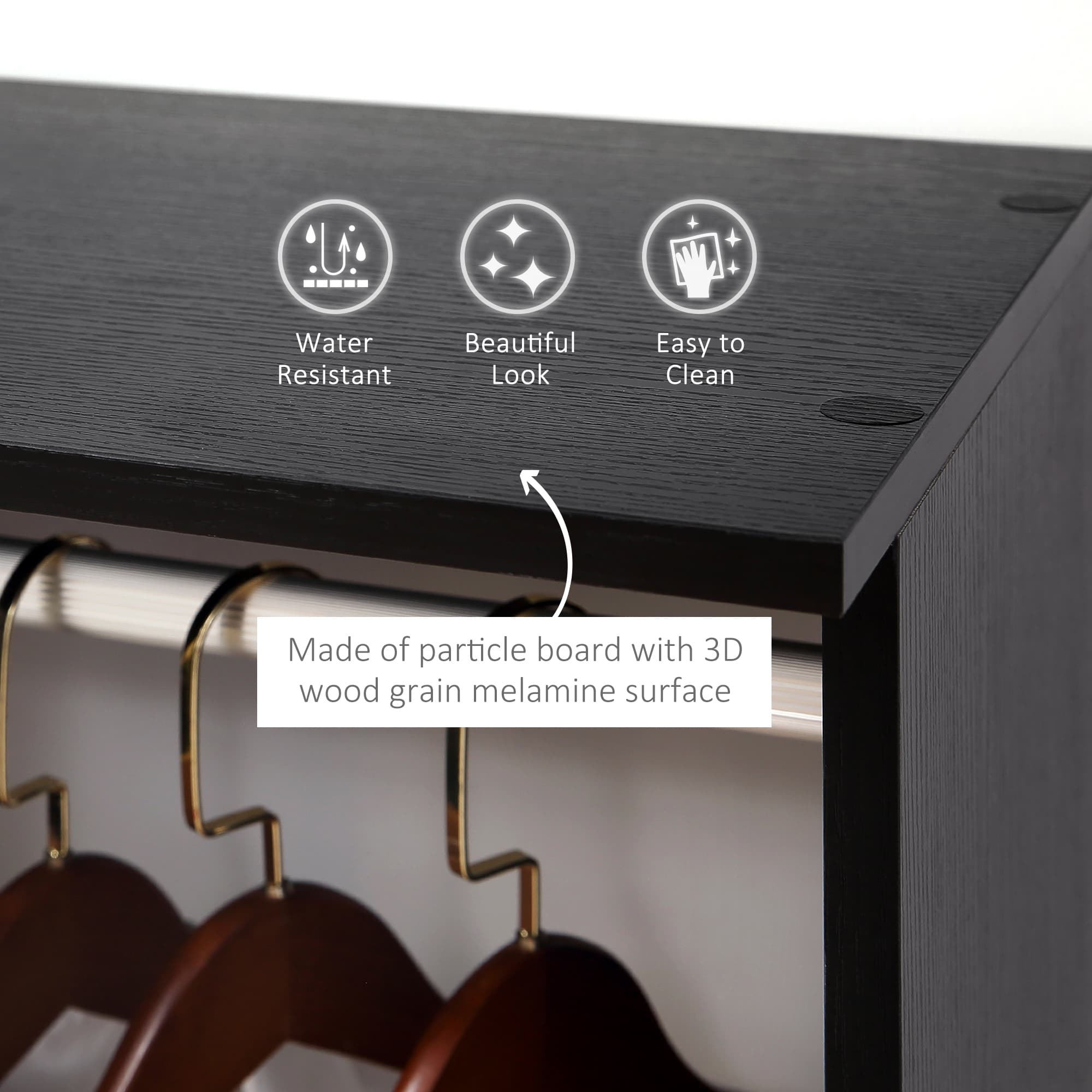Effortless Storage with the Black Mobile Open Wardrobe - image 5