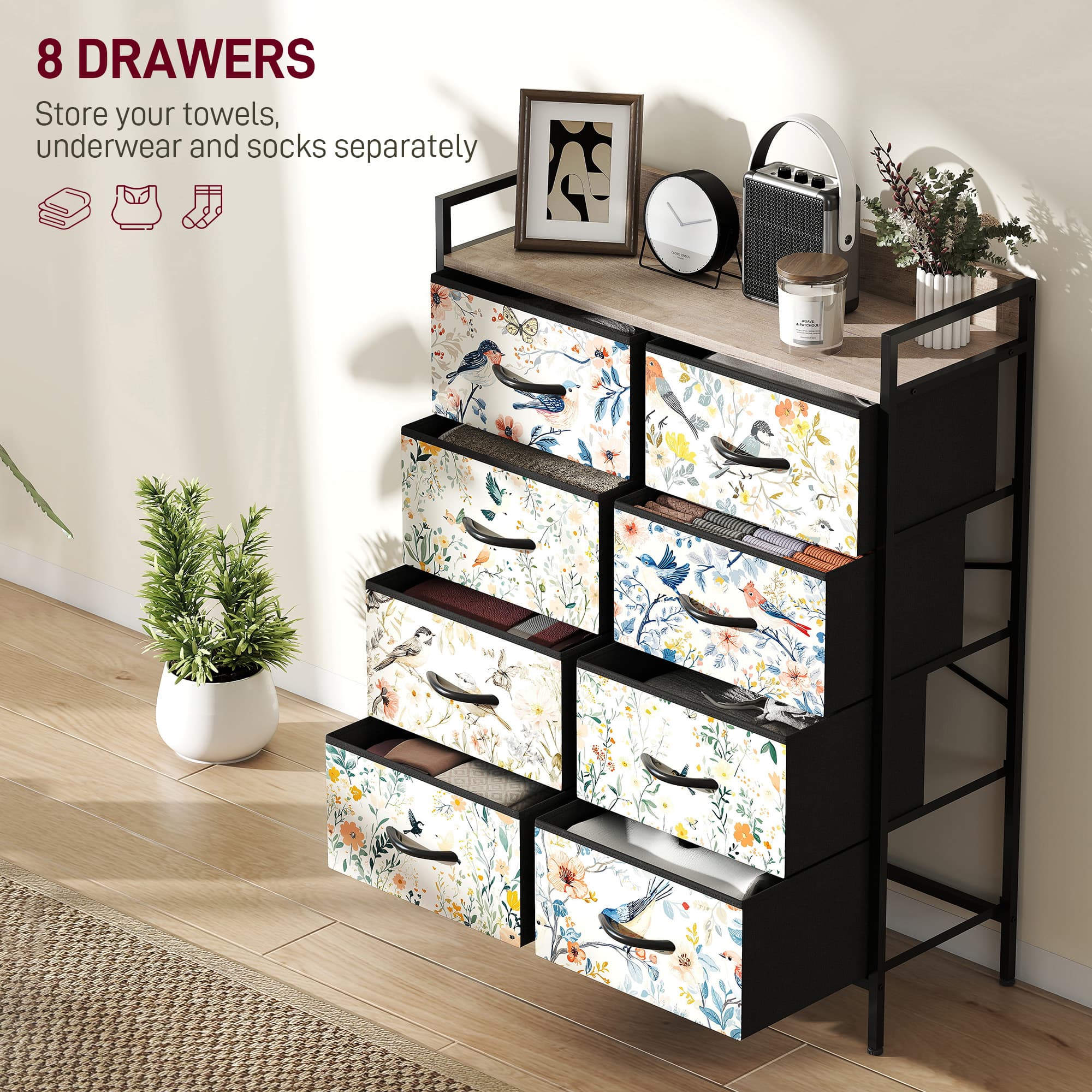 Effortless Organisation: White 8-Drawer Fabric Chest - image 4