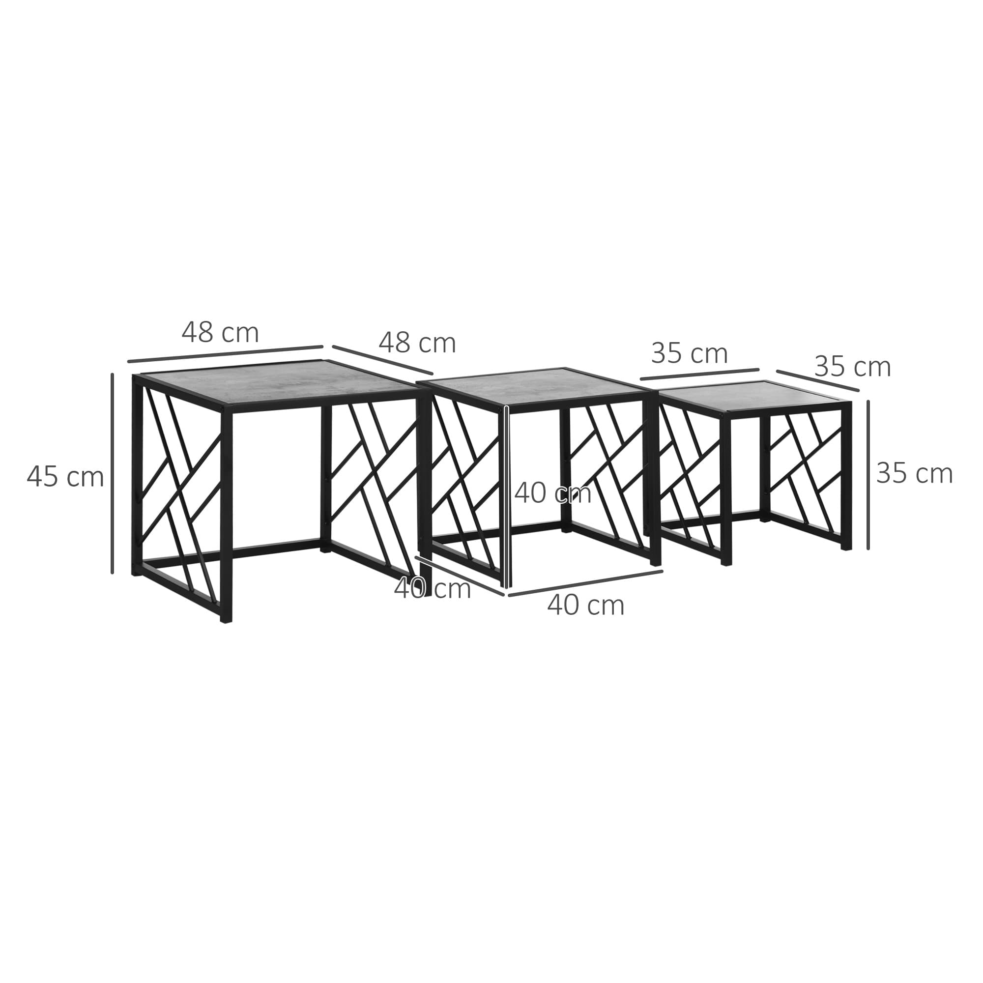 Transform Your Space With This Set of 3 Grey Nesting Tables - image 1