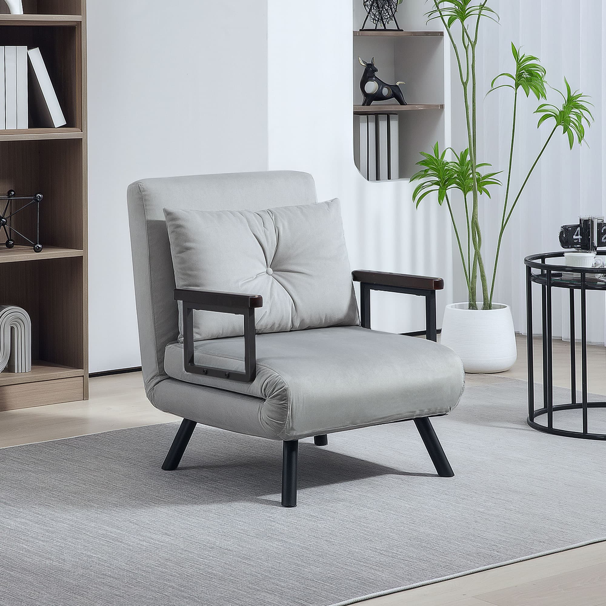 Transform Your Space with the 4-in-1 Velvet Chair Bed - image 4