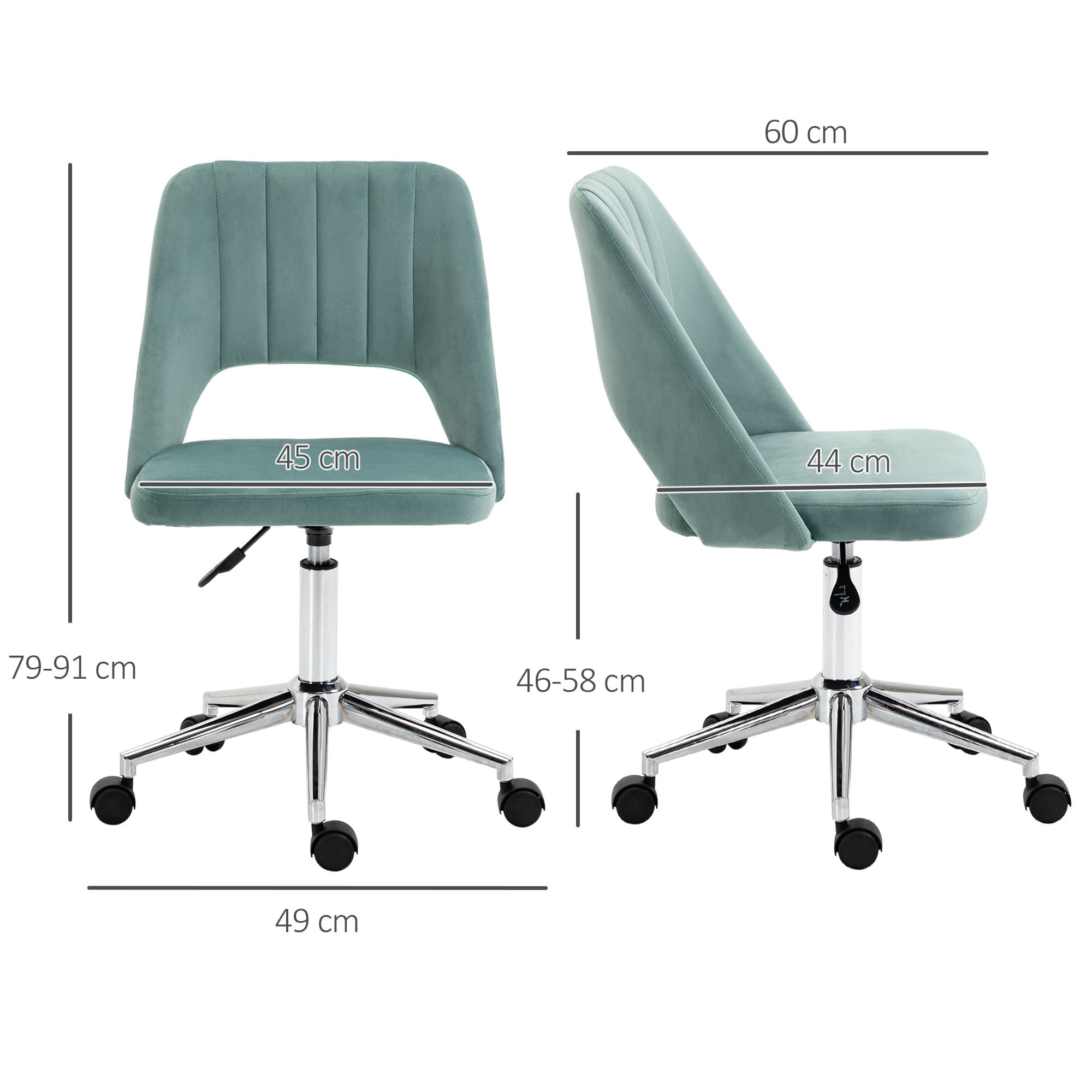 Transform Your Workspace with this Green Velvet Scallop Chair - image 4