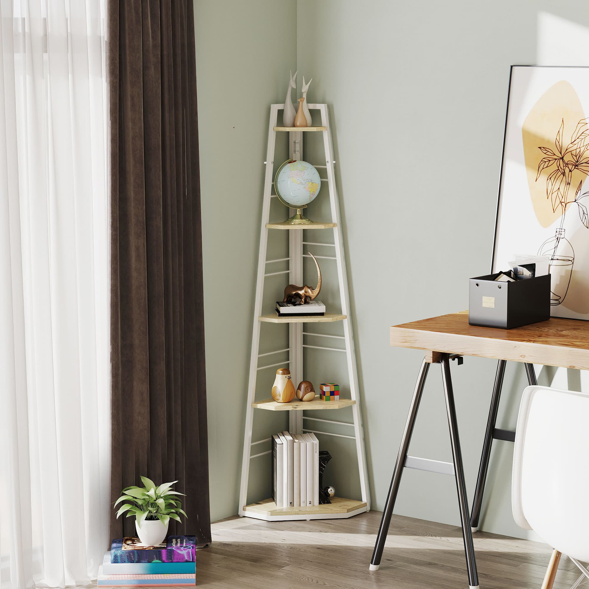 Transform Empty Corners with this 5-Tier Ladder Shelf - image 1