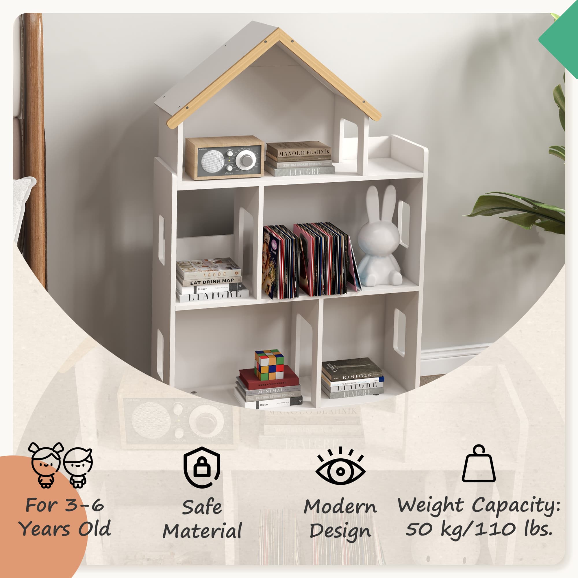 Transform Their Playroom with the ZONEKIZ 3-Tier Bookcase - image 4