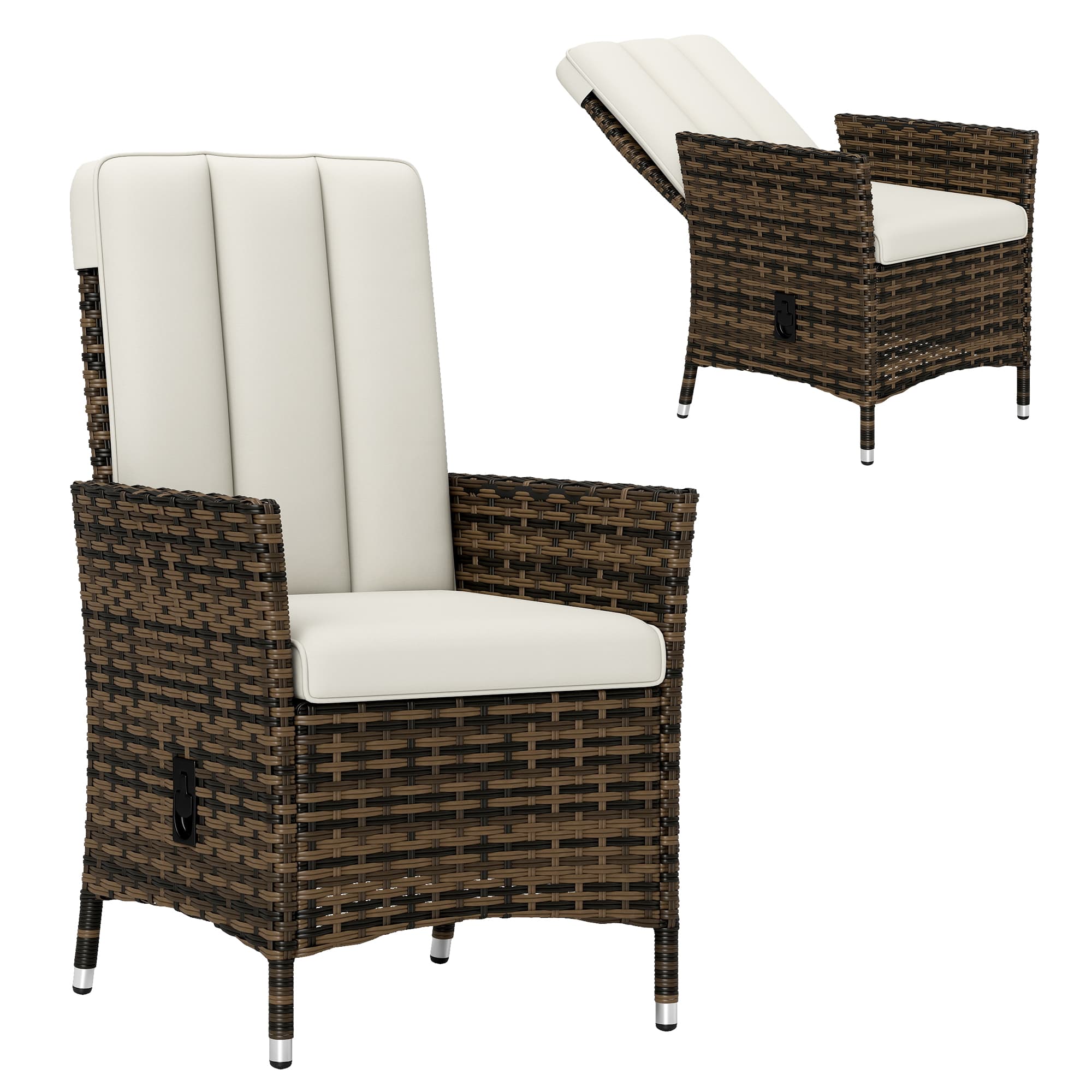 Transform Your Space with this Cream Rattan Recliner - Cream
