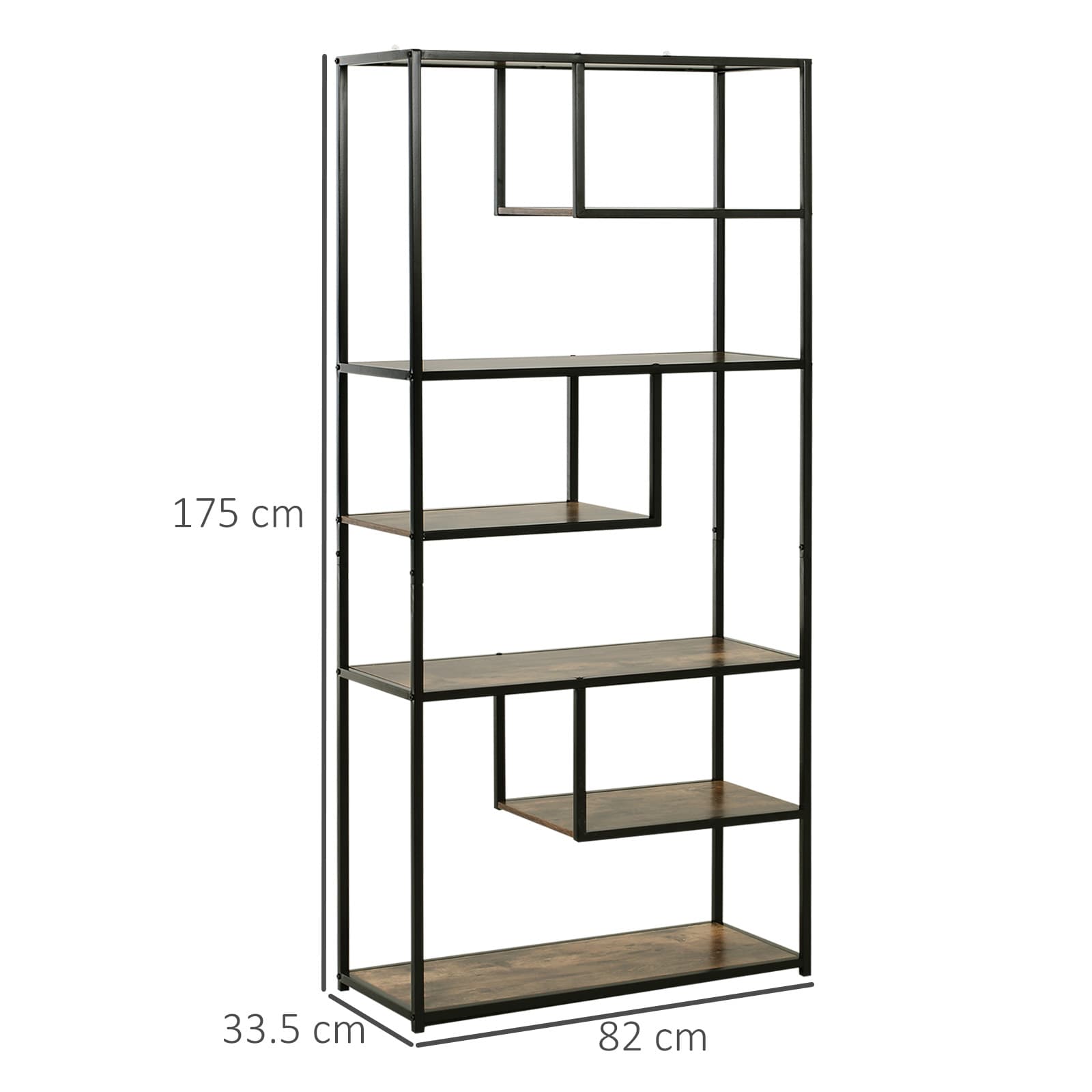6-Tier Industrial Bookcase for Effortless Organisation - image 4