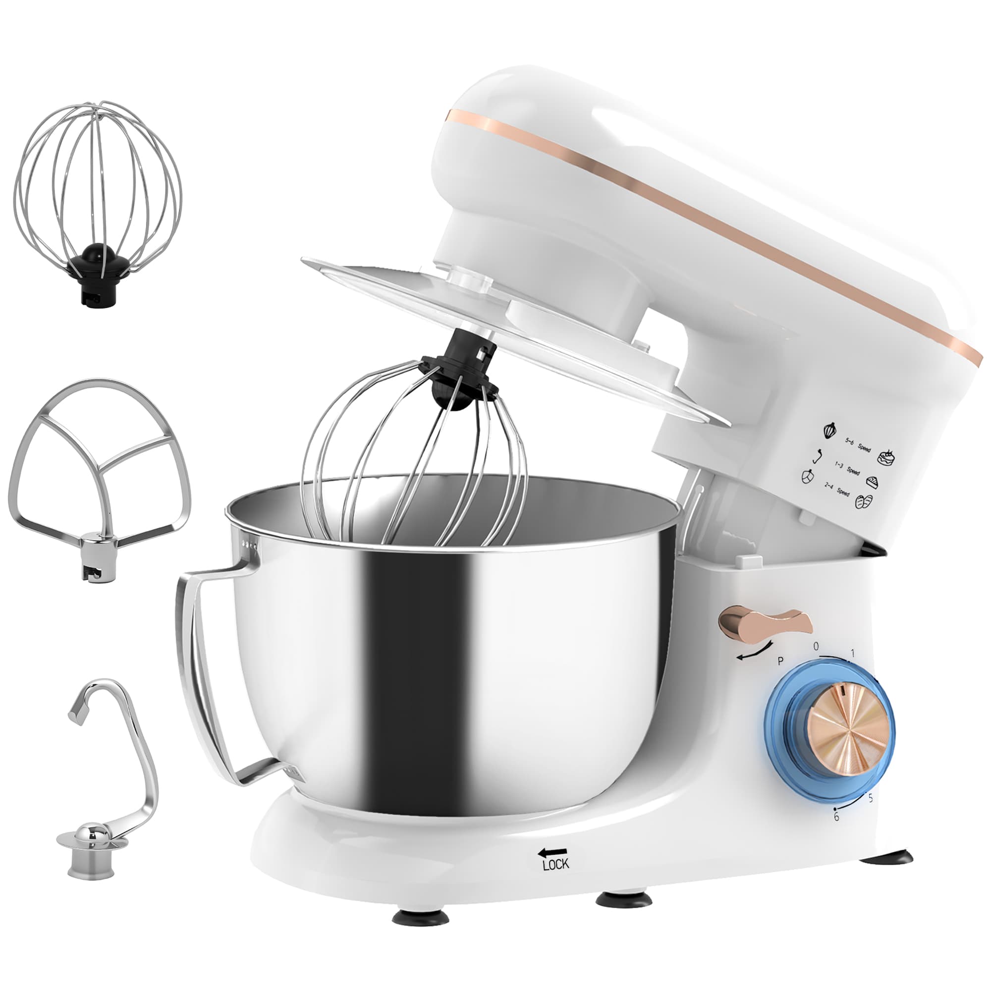 Effortless Baking with the 1300W White Stand Mixer
