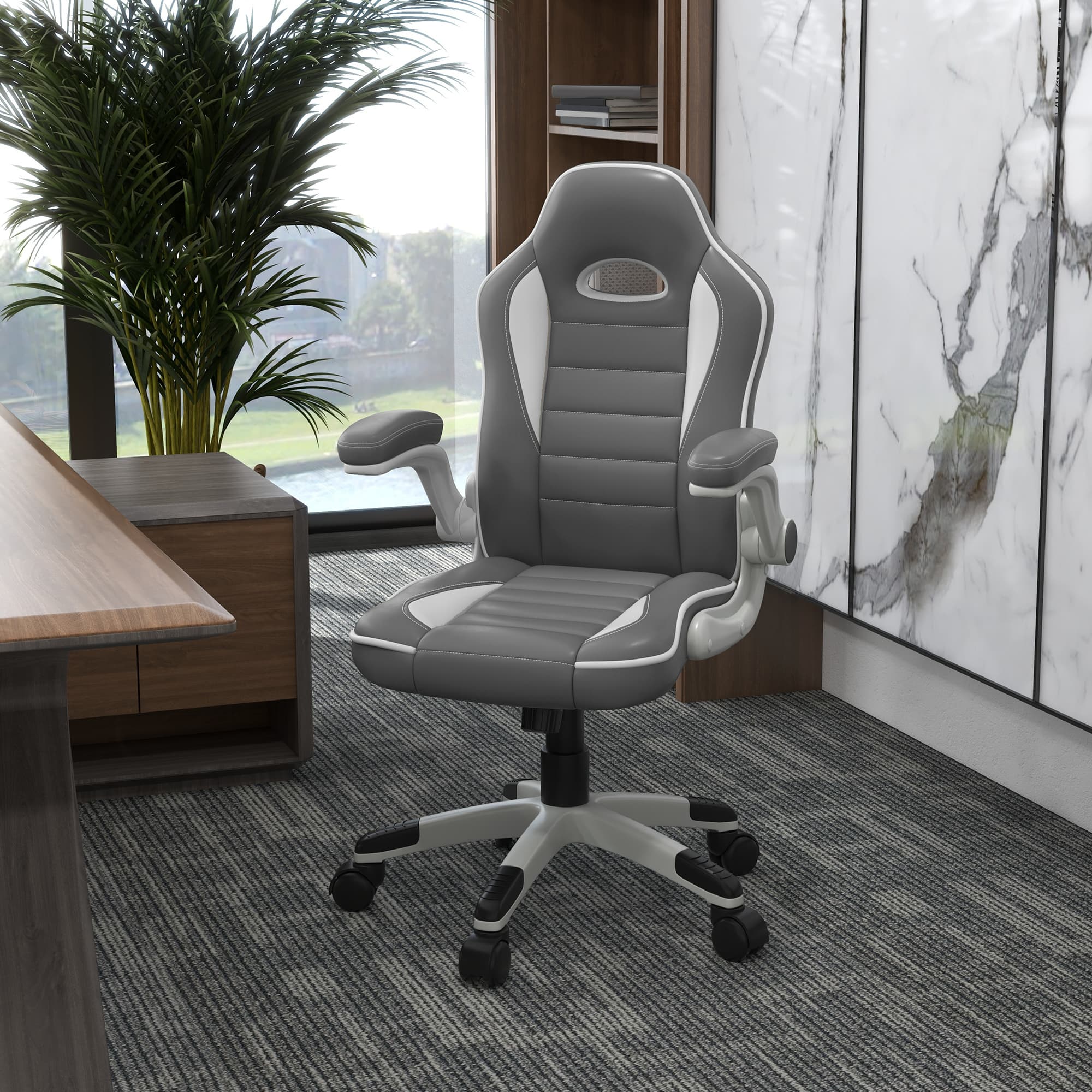 Transform Your Setup with the Vinsetto Grey Gaming Chair - image 5