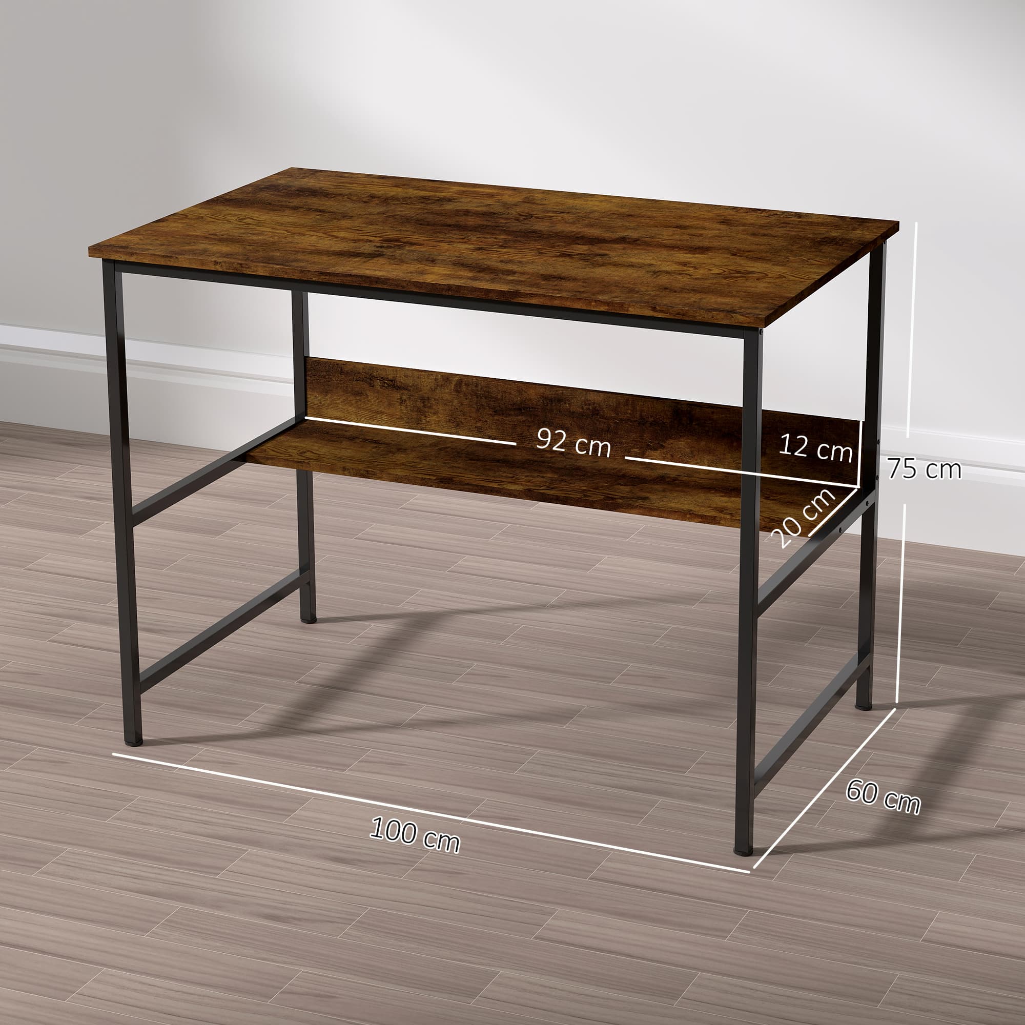 Transform Your Workspace with this Rustic 2-Tier Desk - image 4