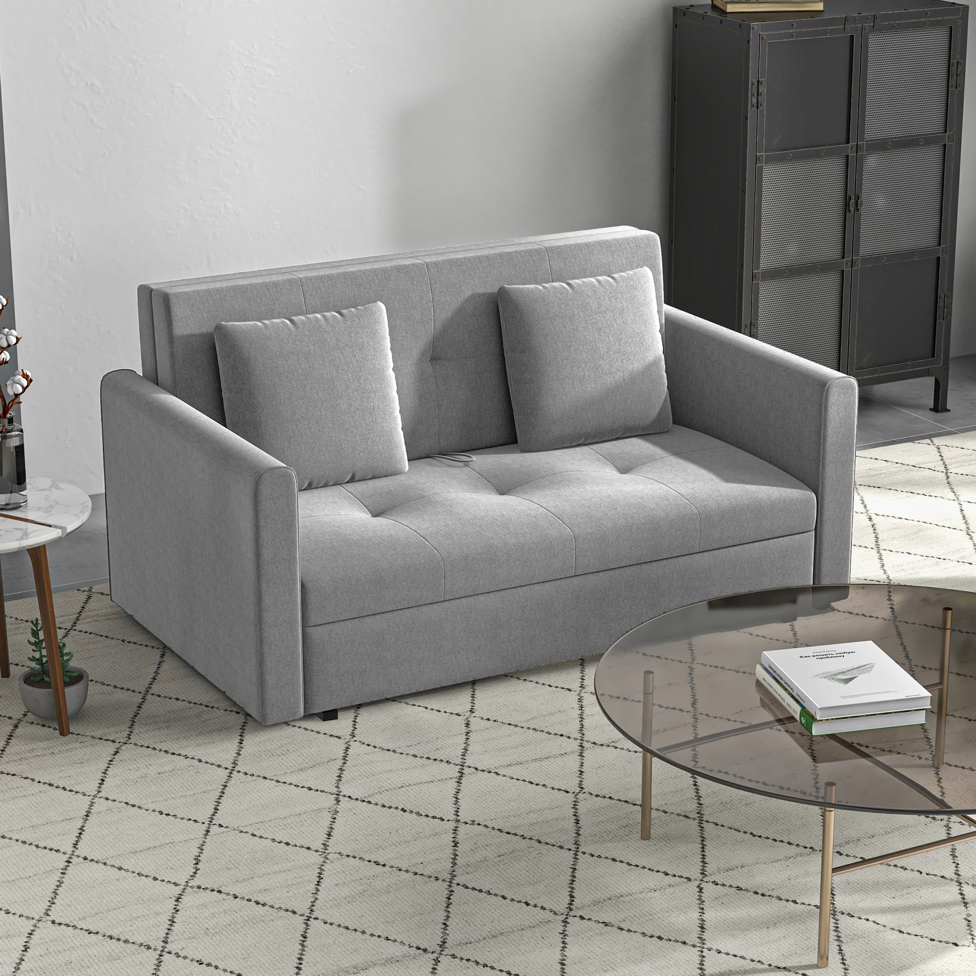 Transform Your Space with this Grey 2-Seater Sofa Bed - image 4