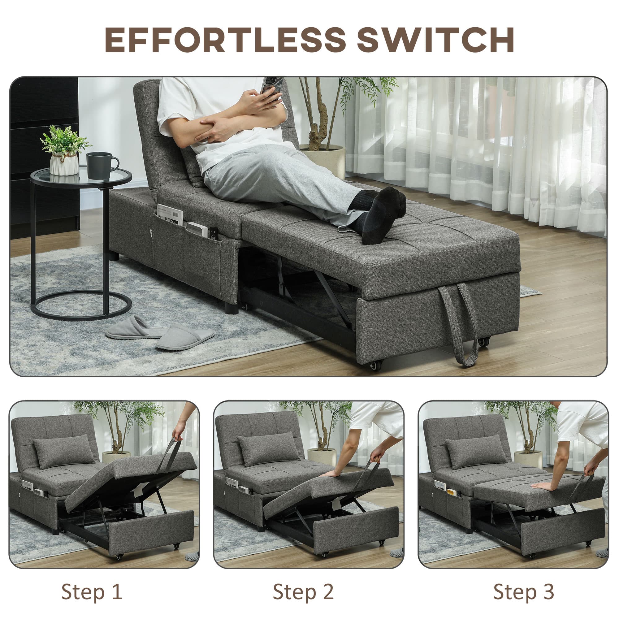 Transform Your Space with the 4-in-1 Single Sleeper Chair - image 1