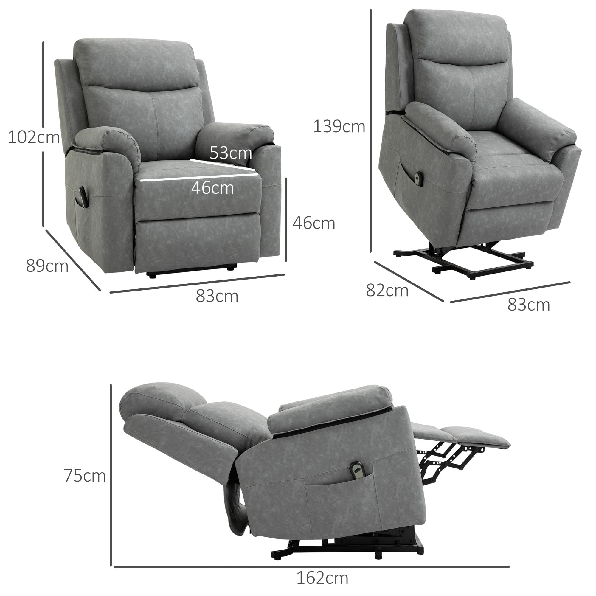 Discover Effortless Comfort: Grey Electric Riser Recliner - image 2