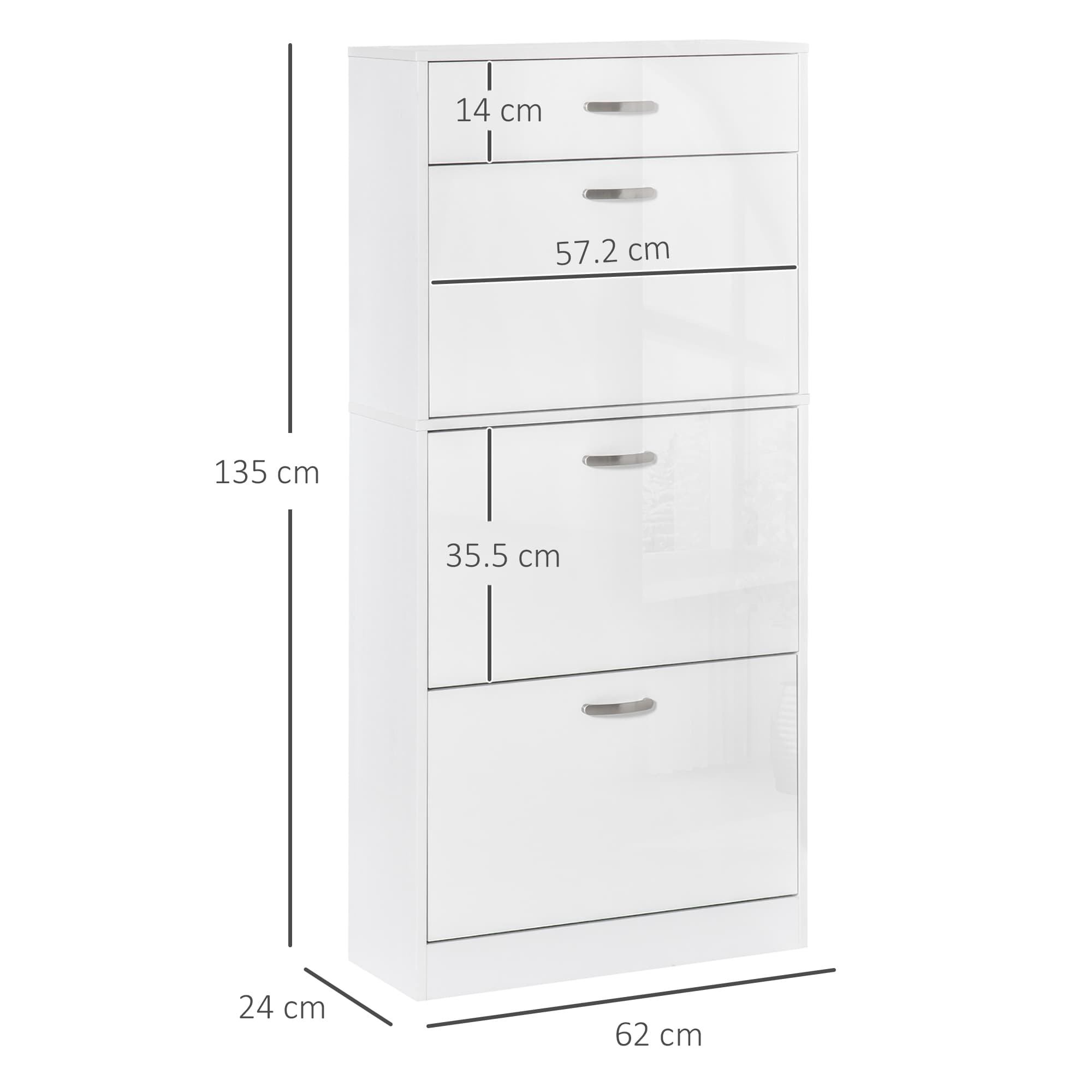 Transform Your Hallway with this 18-Pair White Shoe Cabinet - image 5