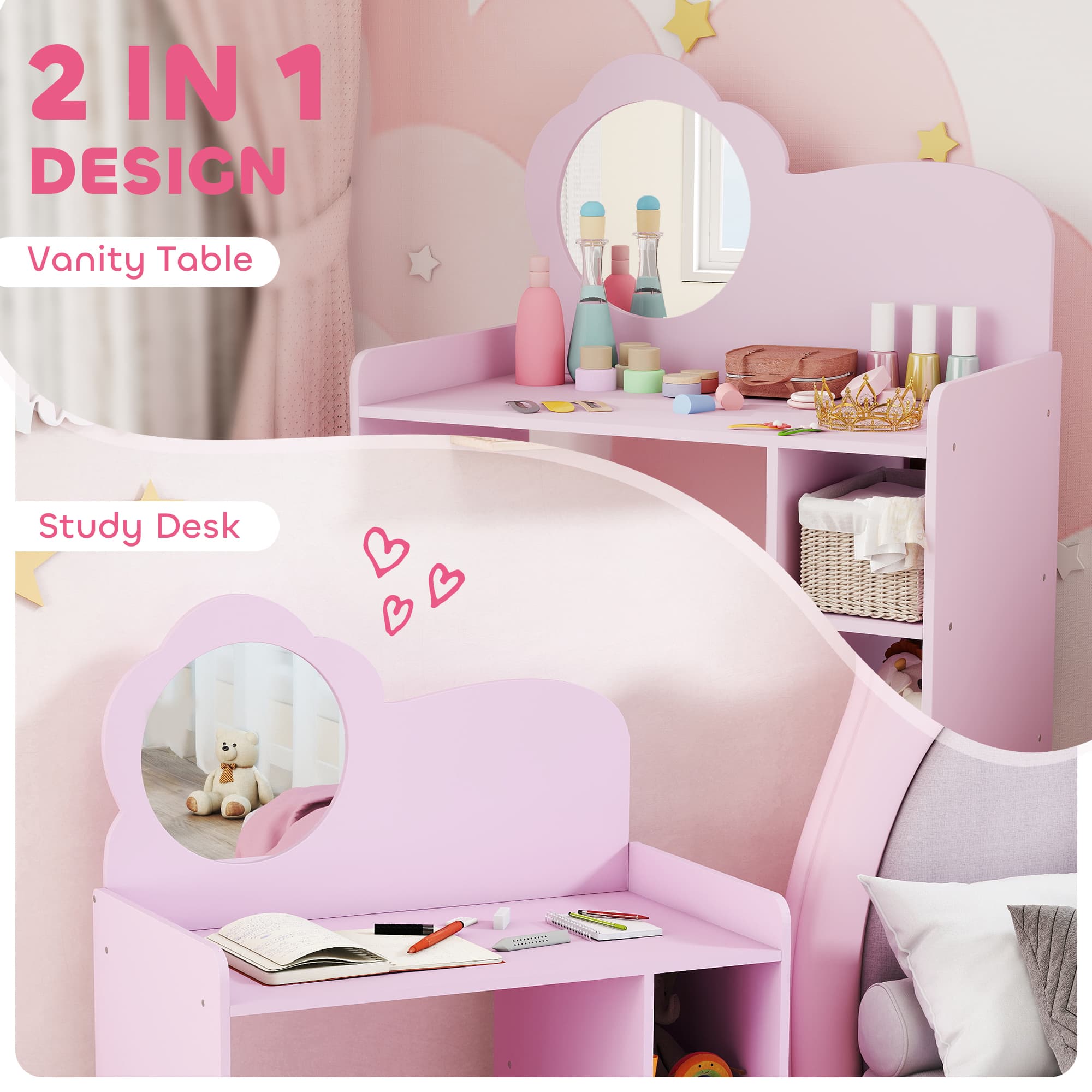 Transform Playtime with this Purple Kids Dressing Table Set - image 3