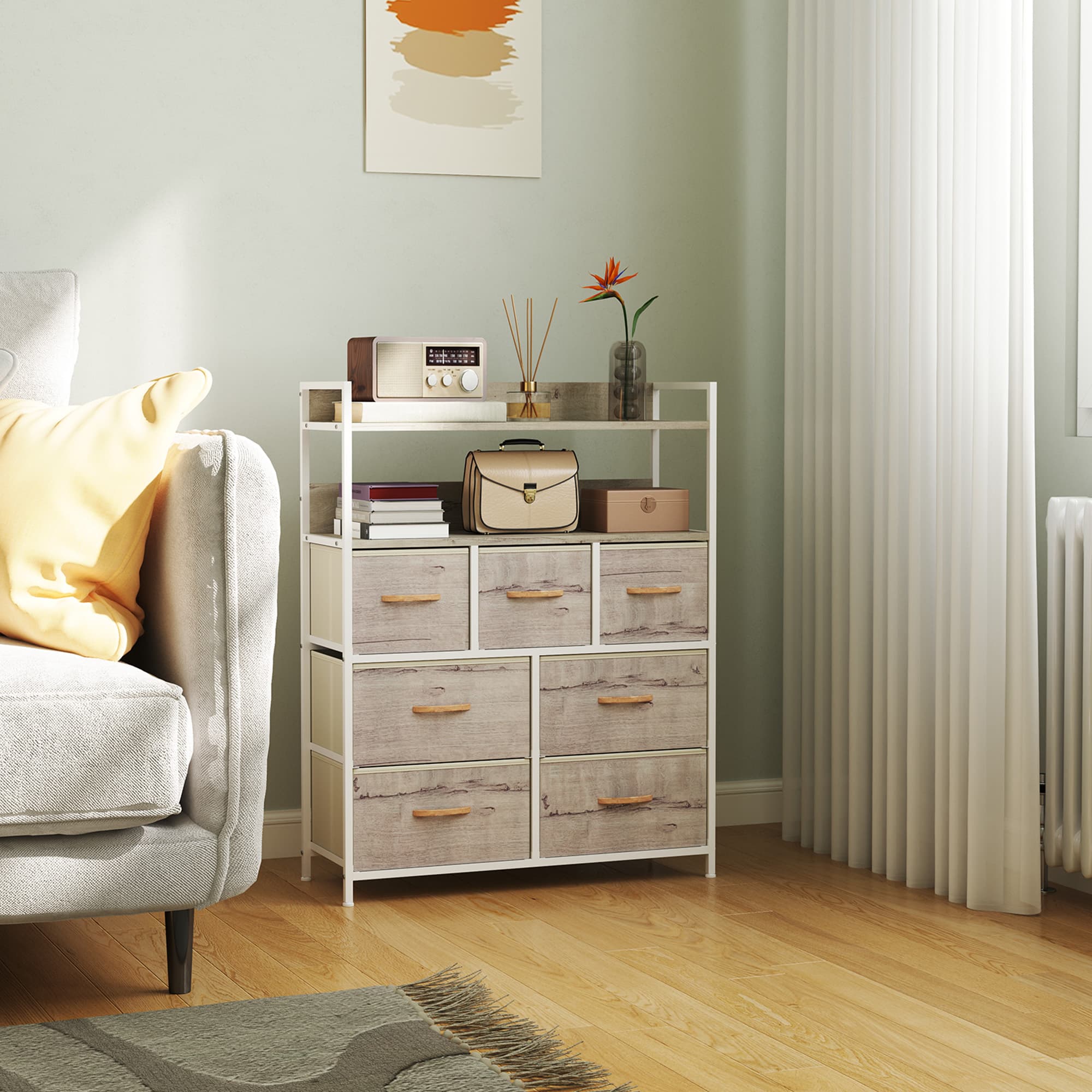 Rustic 7-Drawer Fabric Chest for Effortless Storage - image 3