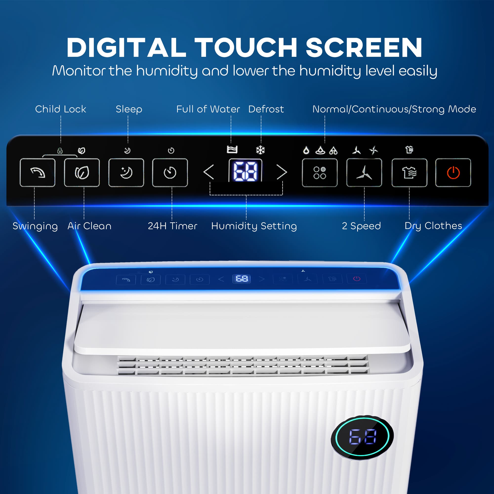 White Dehumidifier and Air Purifier for Home Laundry - image 2