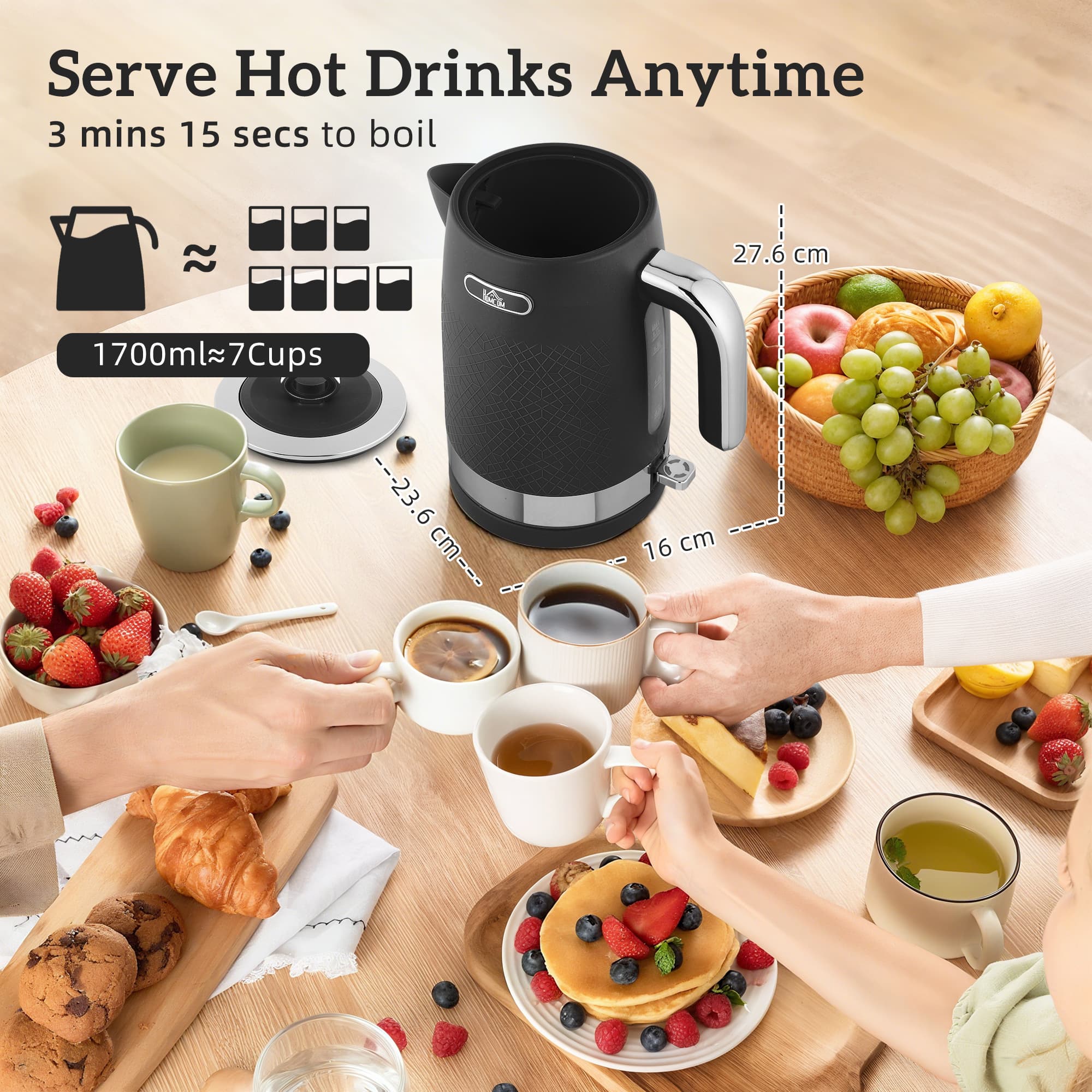 Transform Your Mornings: Matte Black Kettle & Toaster Set - image 5