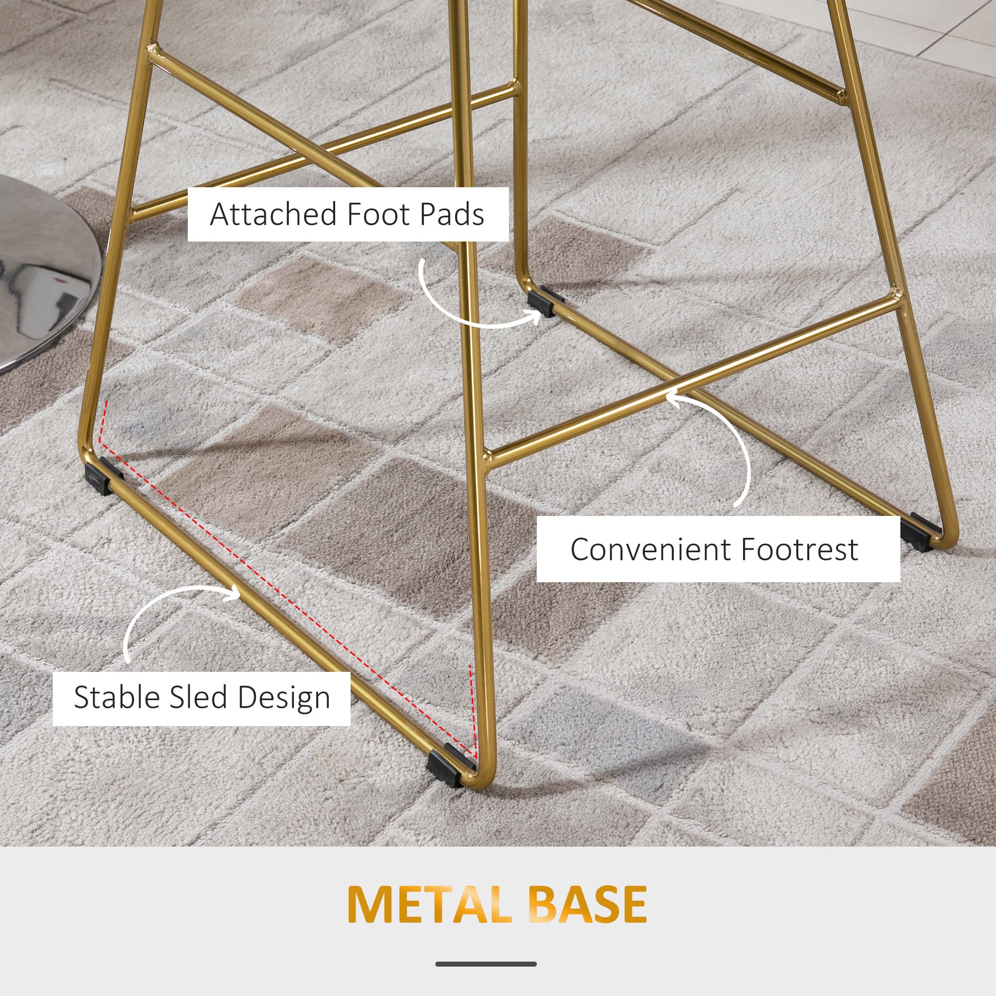 Transform Your Kitchen with Modern Gold Geometric Bar Stools - image 3