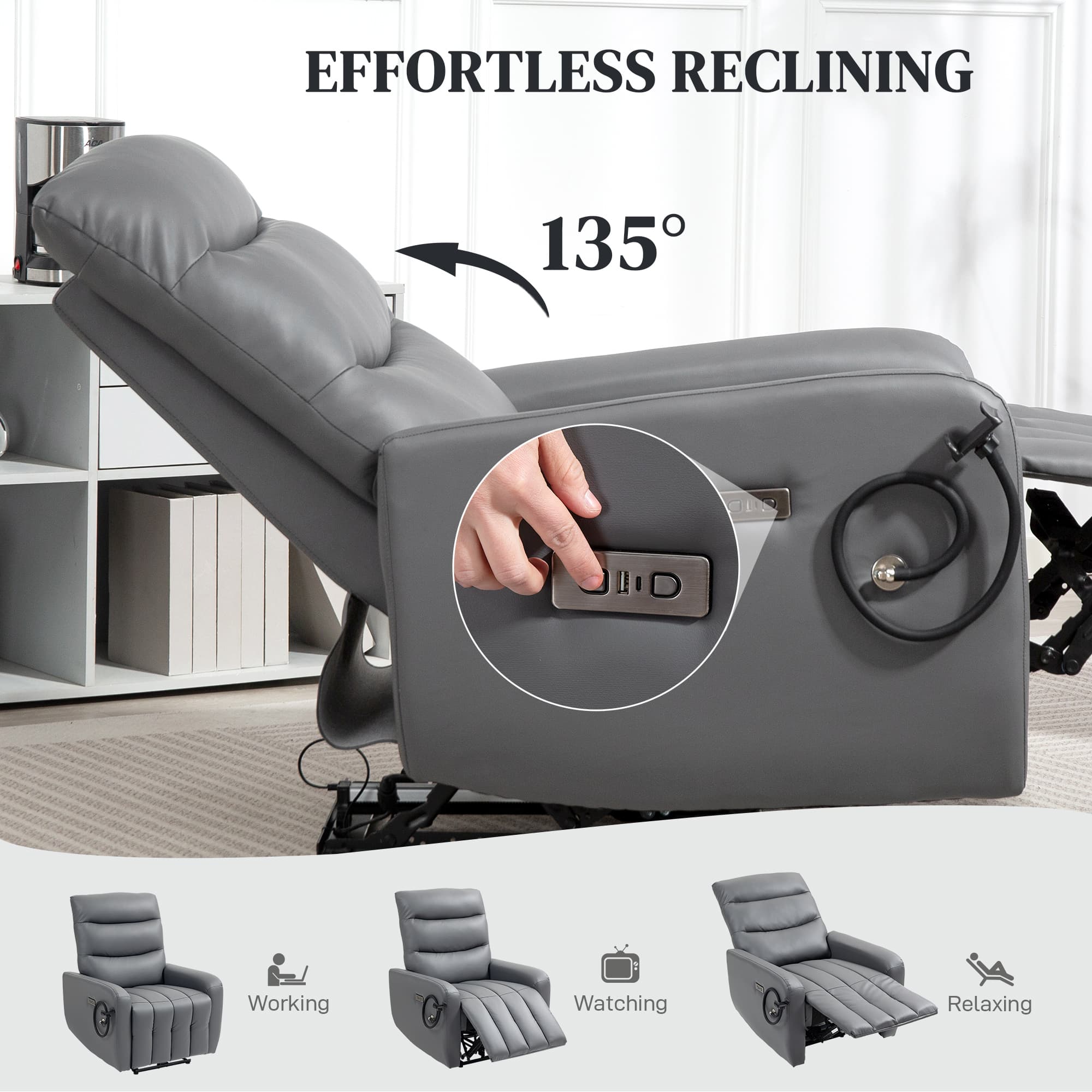 Transform Your Comfort with this Grey Electric Recliner - image 5