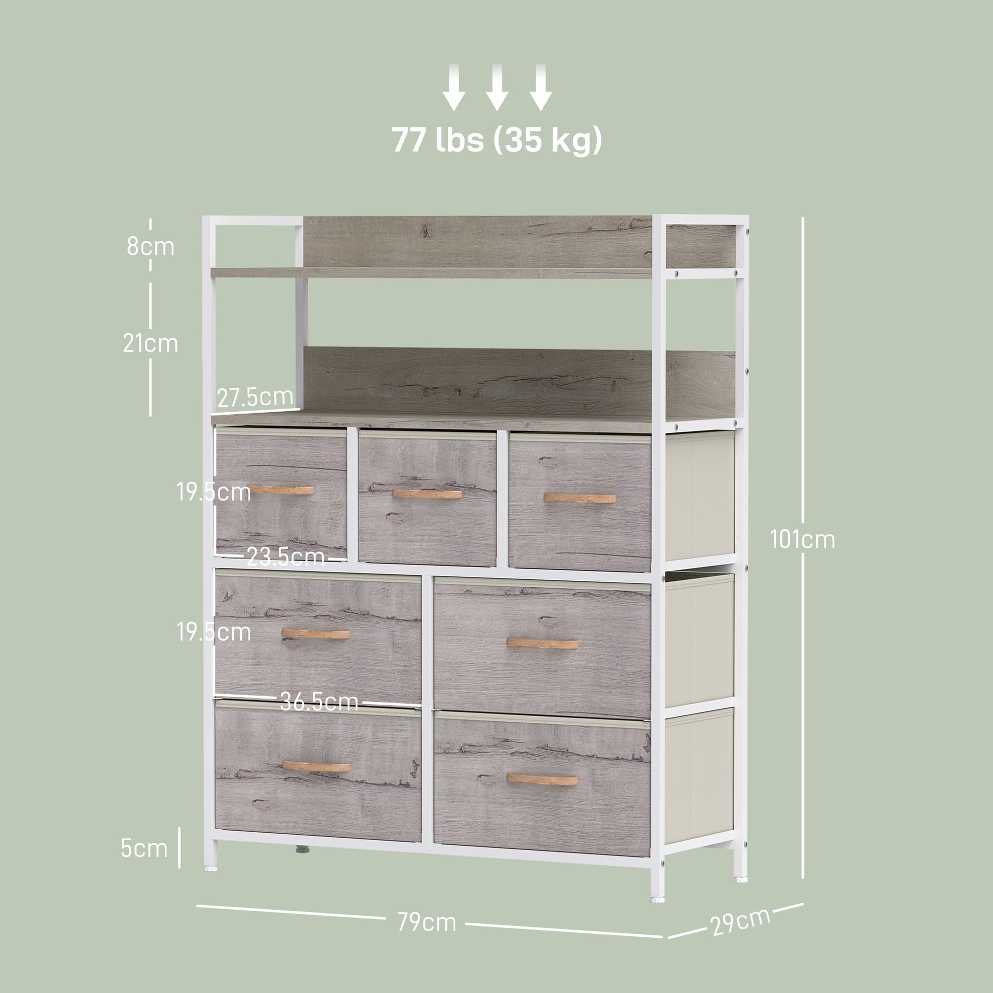 Rustic 7-Drawer Fabric Chest for Effortless Storage - image 1