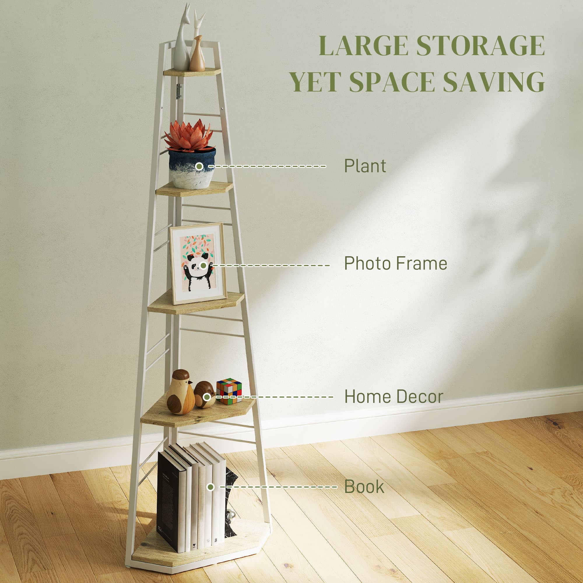 Transform Empty Corners with this 5-Tier Ladder Shelf - image 3